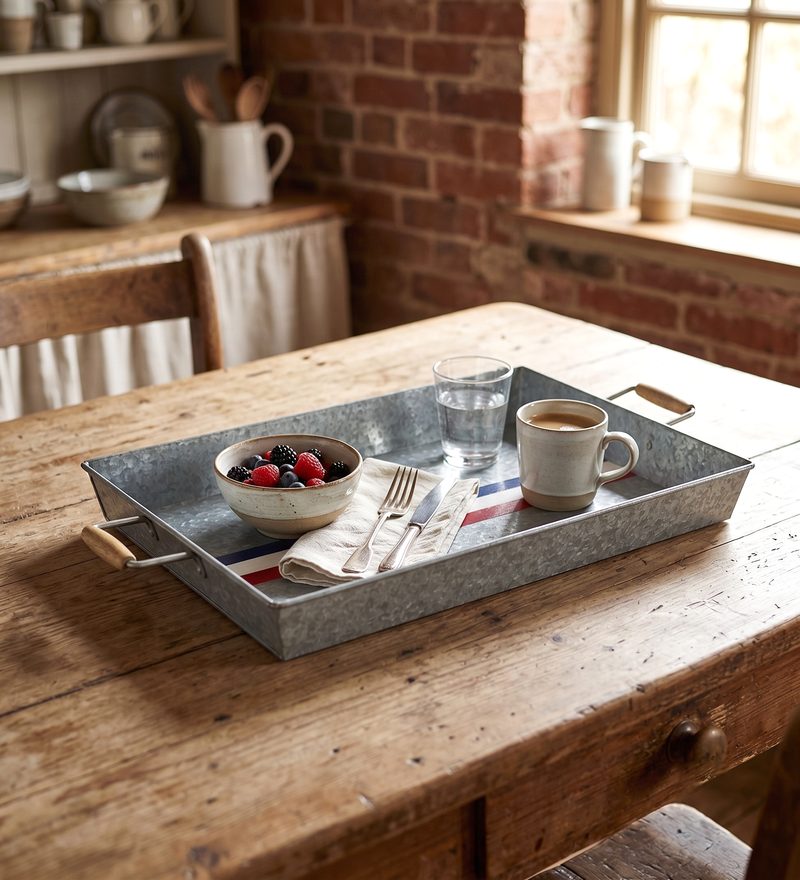 Rimor Metal Serving Tray - Natural