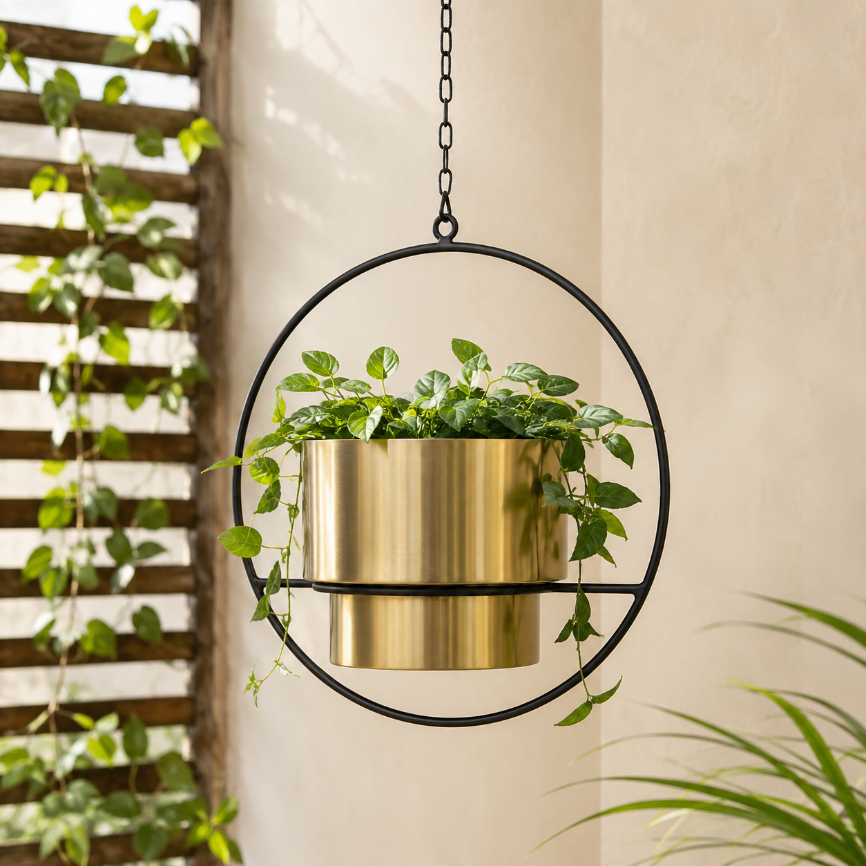 Riga Metal Planter - Gold