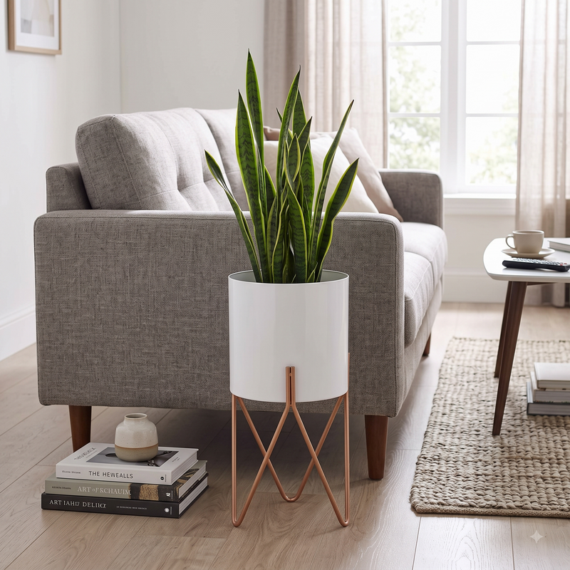 Verona Metal Planter, Small - White