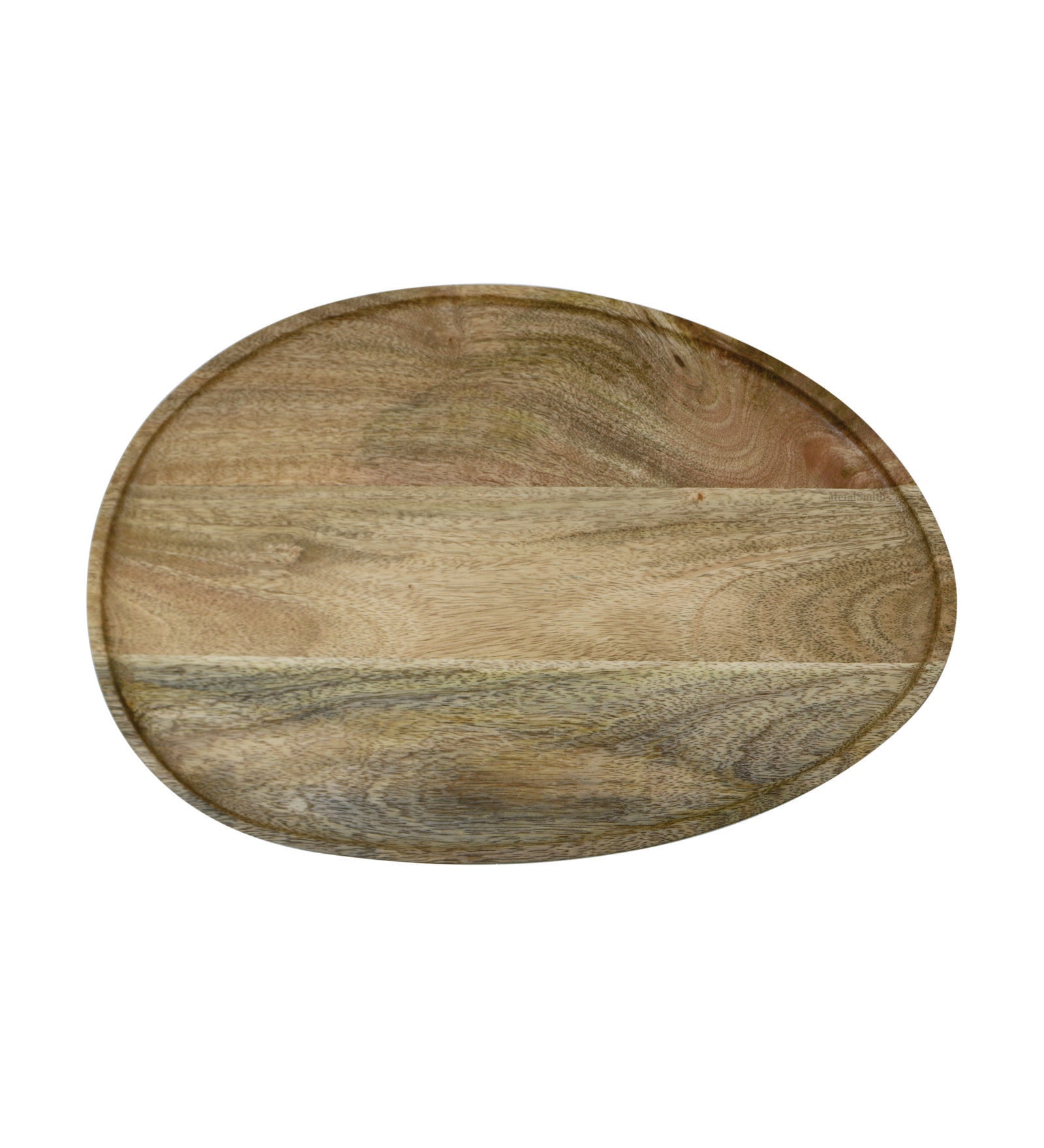 Metalsmith Elevated Oval Mango Wood Serving Platter for Kitchen