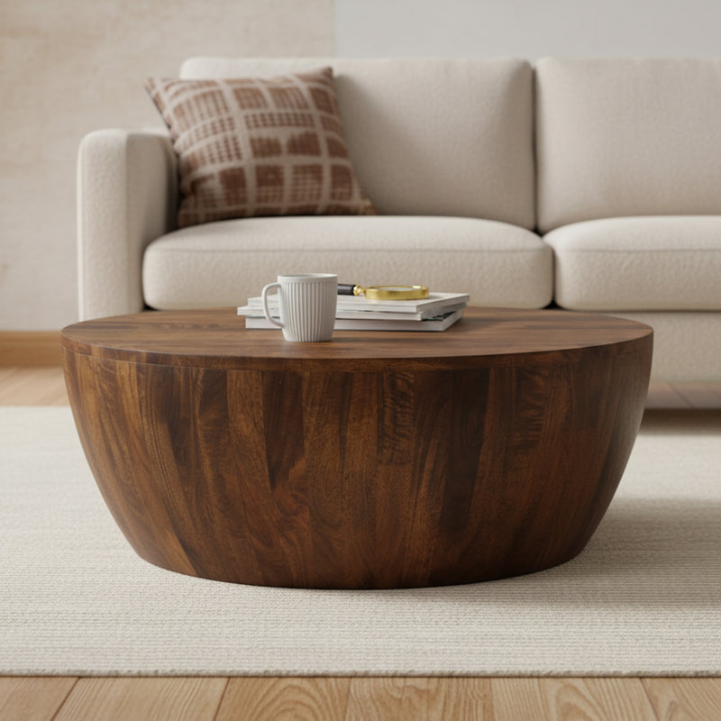 Zenn Wooden Coffee Table, Large - Walnut