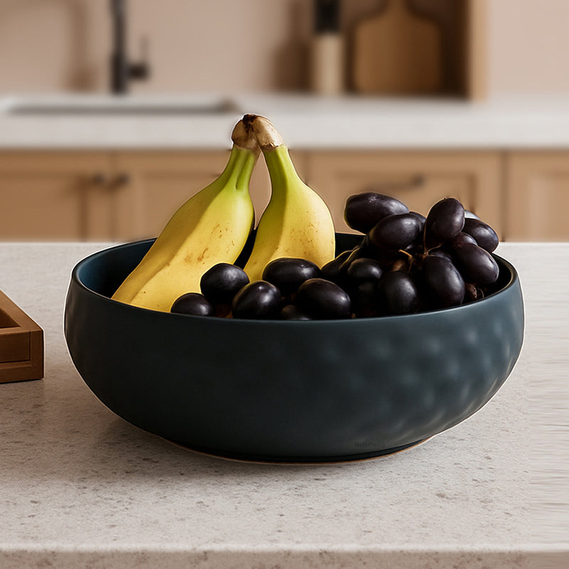 Velis Metal Serving Bowl - Black
