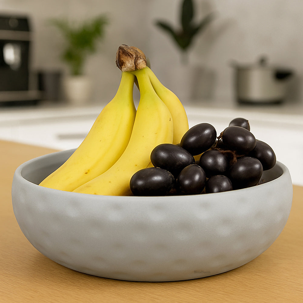 Metal Multipurpose Serving And Décor Bowl For Kitchen & Home Organizer for Fruits, Vegetables & Snacks Pack Of One