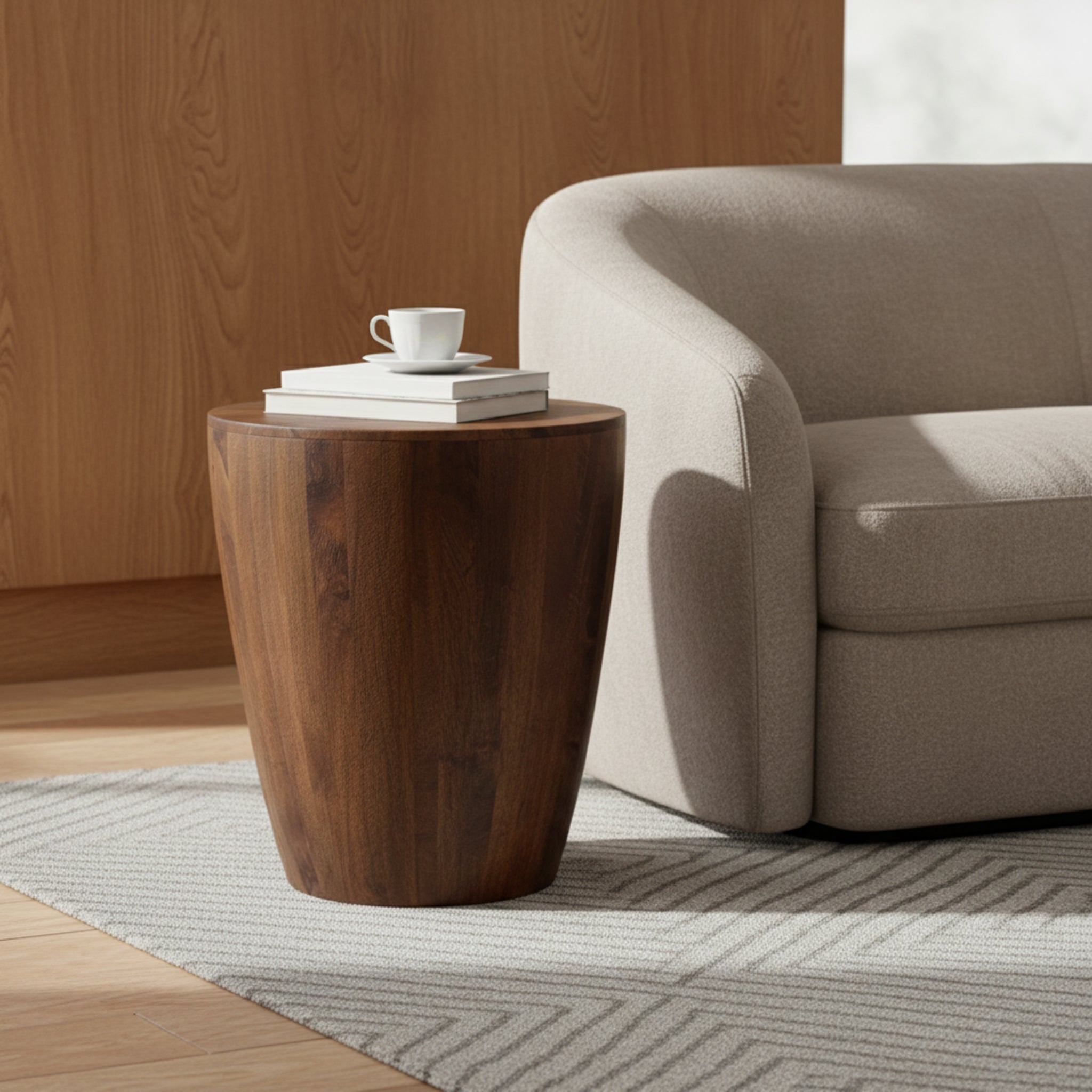 Solid Wood Side Table - Natural