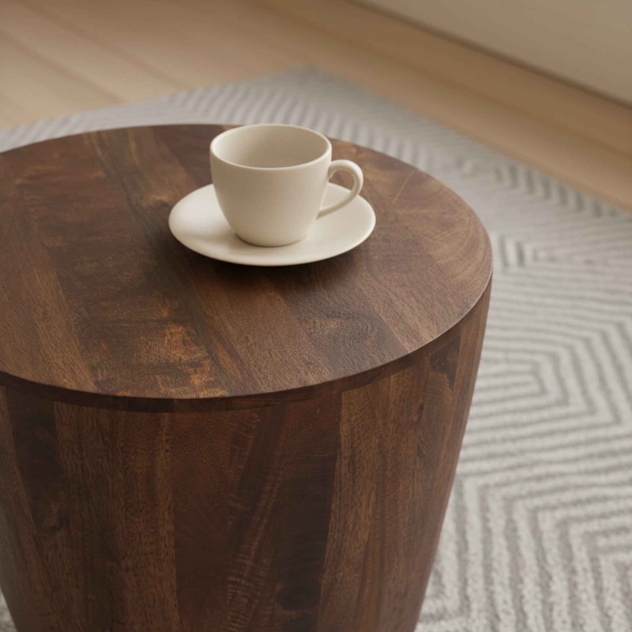 Solid Wood Side Table - Natural
