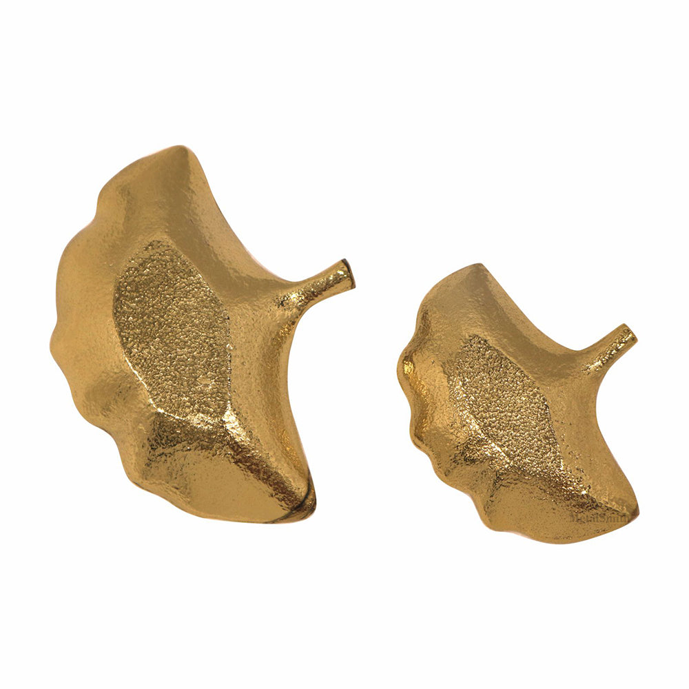 Gold Leaf Decorative Tray Platter for Center Table Centerpiece Platter Tray for Home Décor - Gold