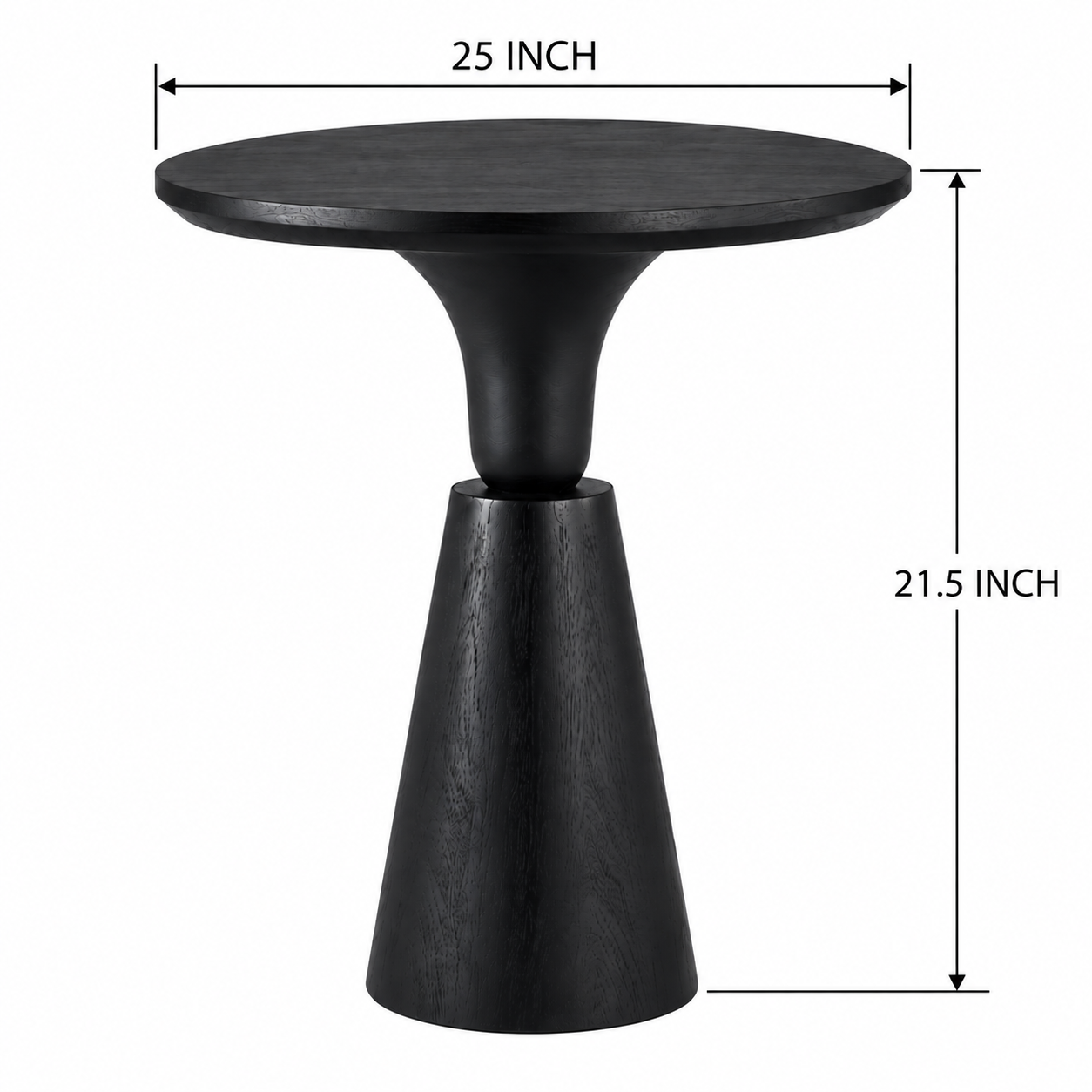 Noiré Sculpt Pedestal Side Table