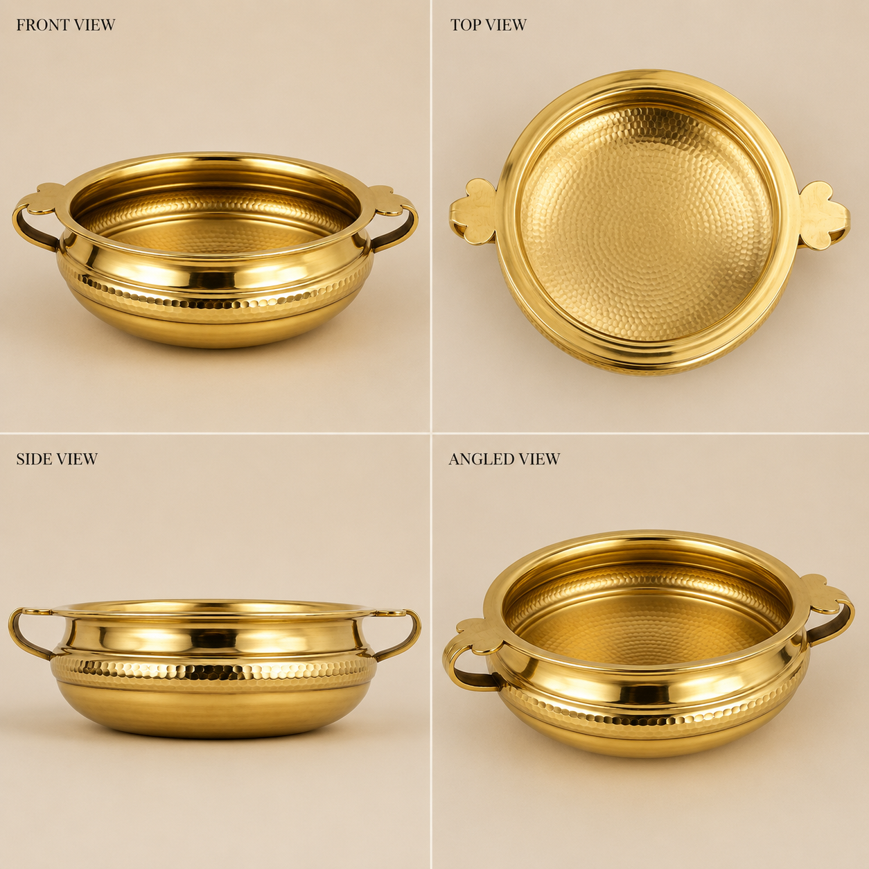 Aurelia Hammered Gold Metal Urli Bowl