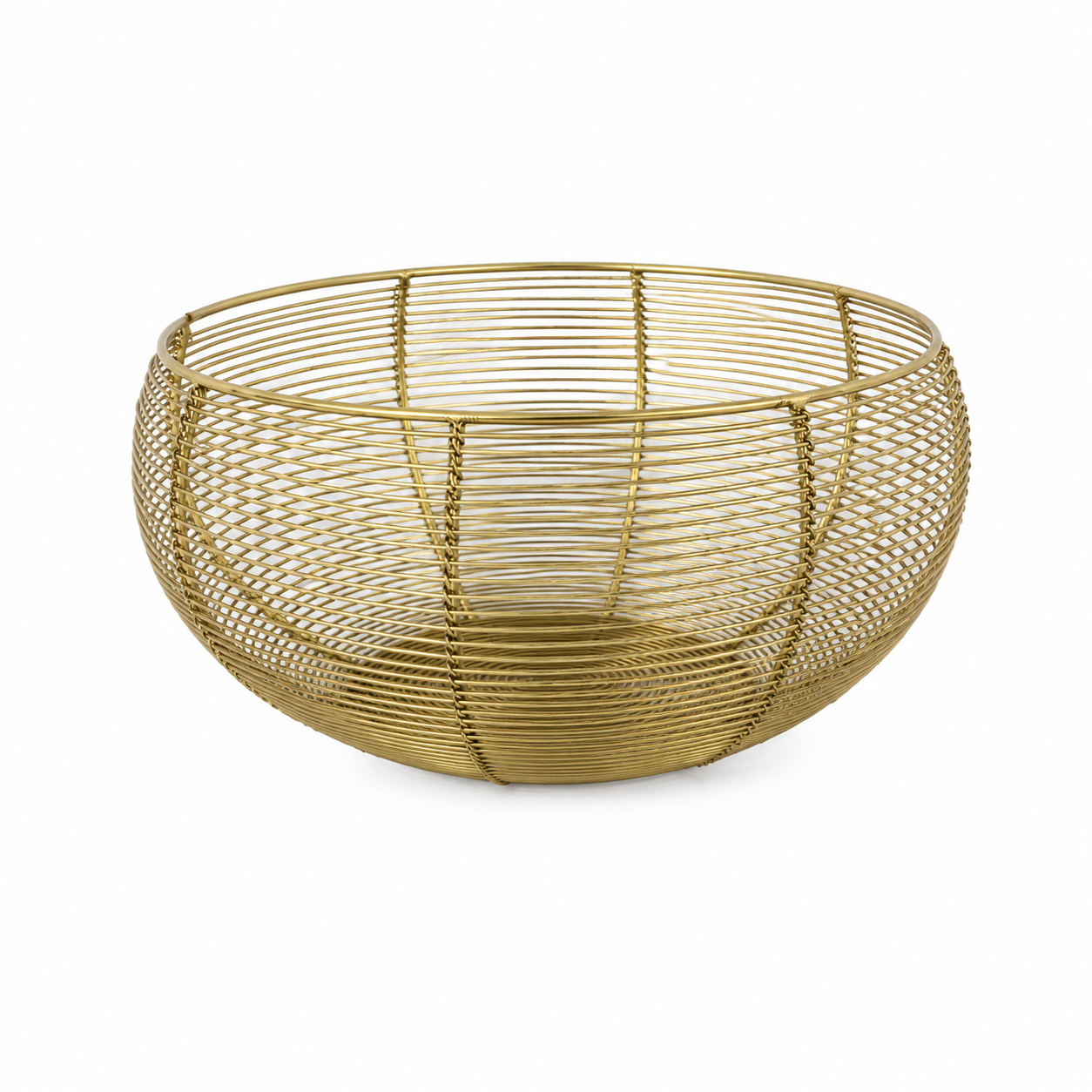 Gold Weave Wire Steel Basket