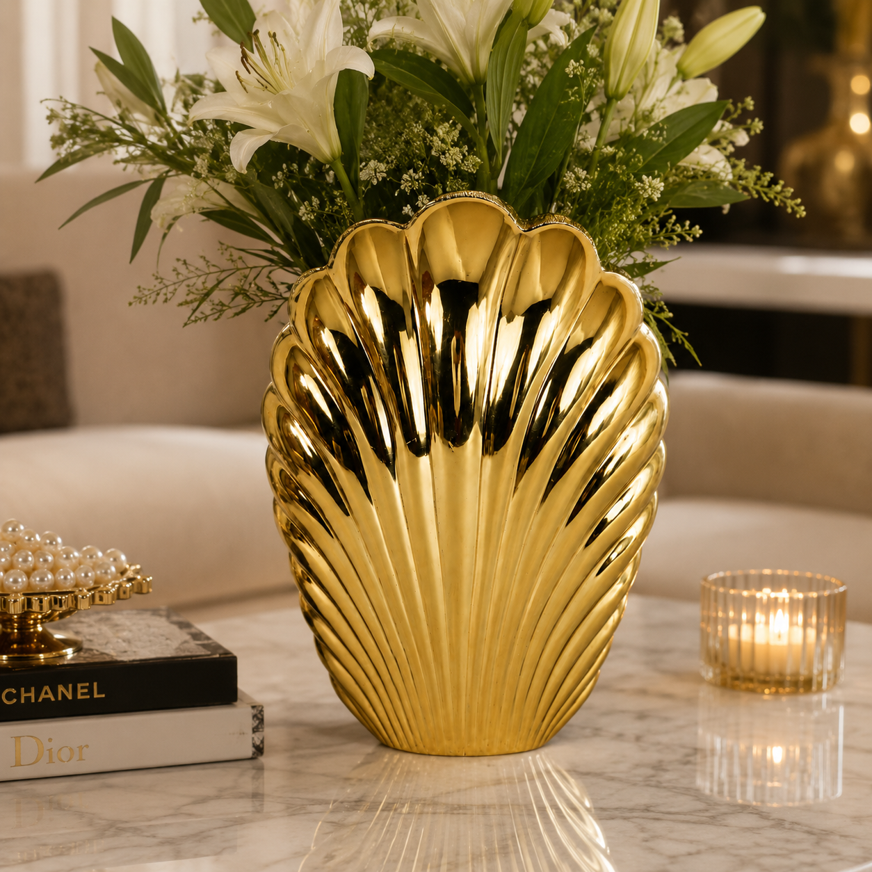 Aurelia Shell Luxe Vase