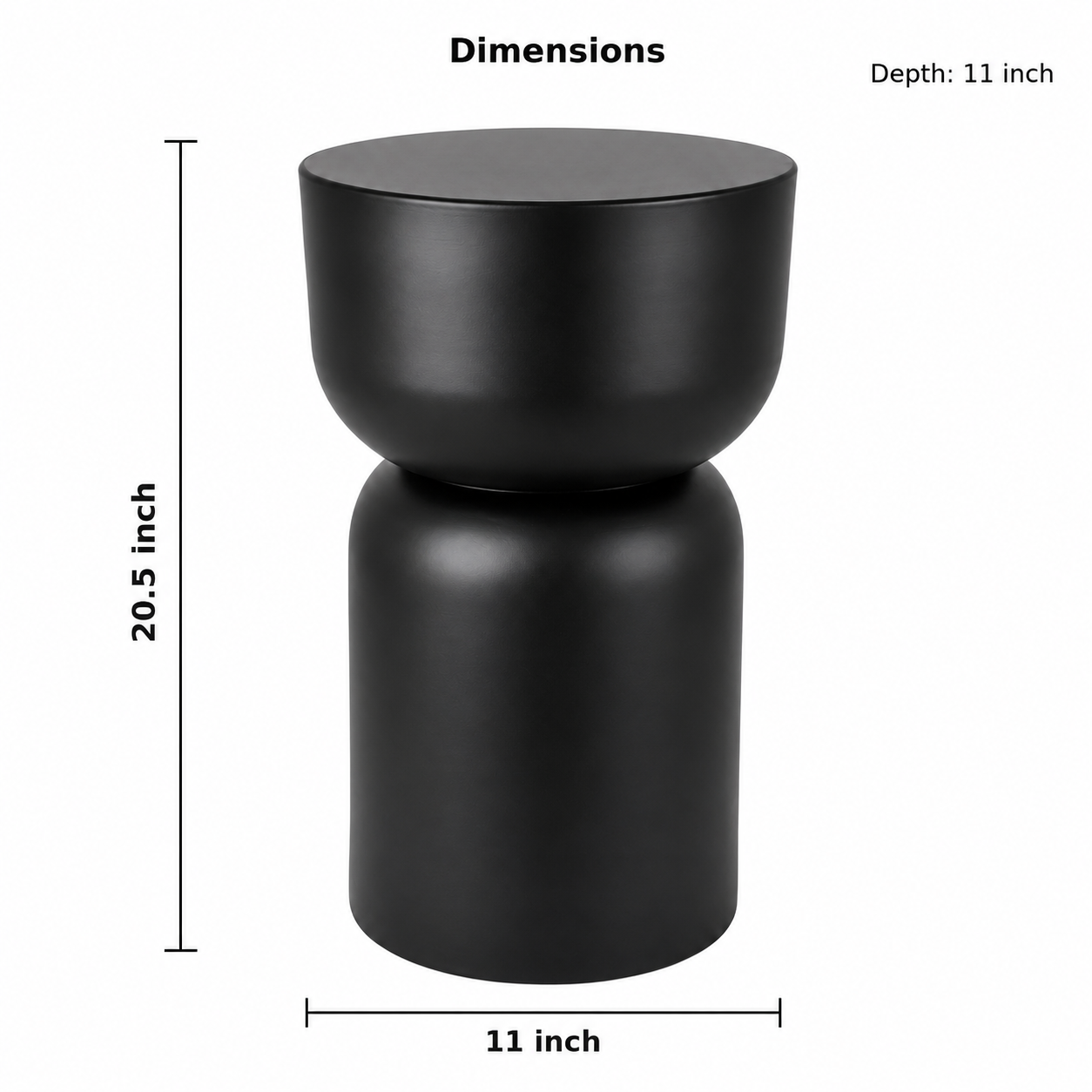 Rachell Metal Side Table - Black