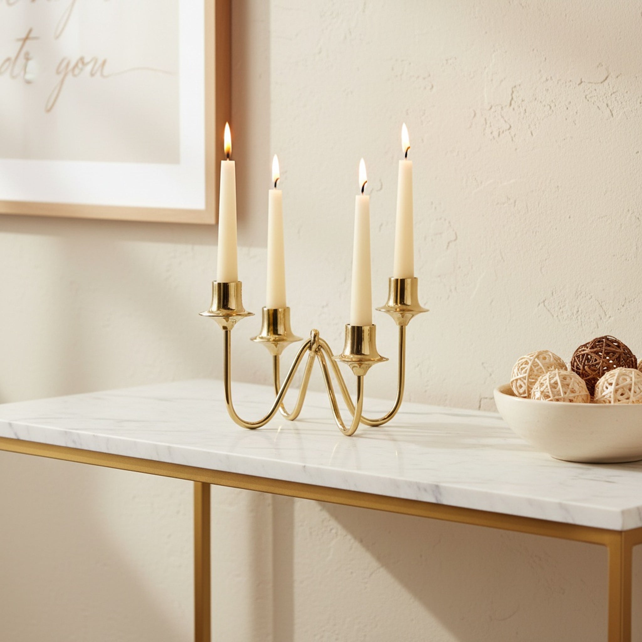 Candle Holder, Steel Tealight Holder, Holds 4 Candles