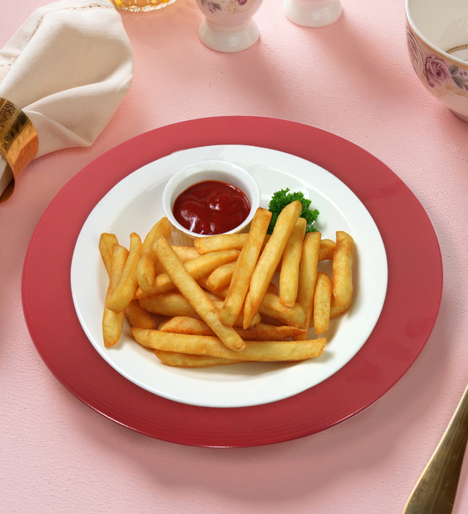 Metalsmith 13 Inch Round Decorative Serving Plate For Formal Occasions, Parties And Wedding Charger Plate (Pack of 4)