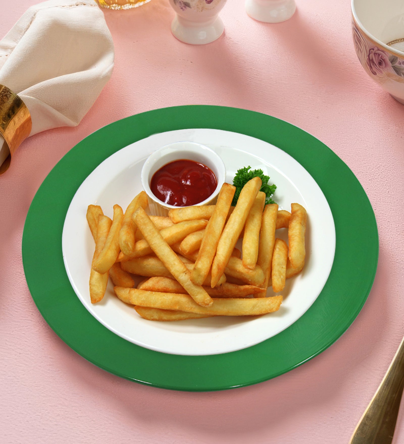 Metalsmith 13 Inch Round Decorative Serving Plate For Formal Occasions, Parties And Wedding Charger Plate (Pack of 4)