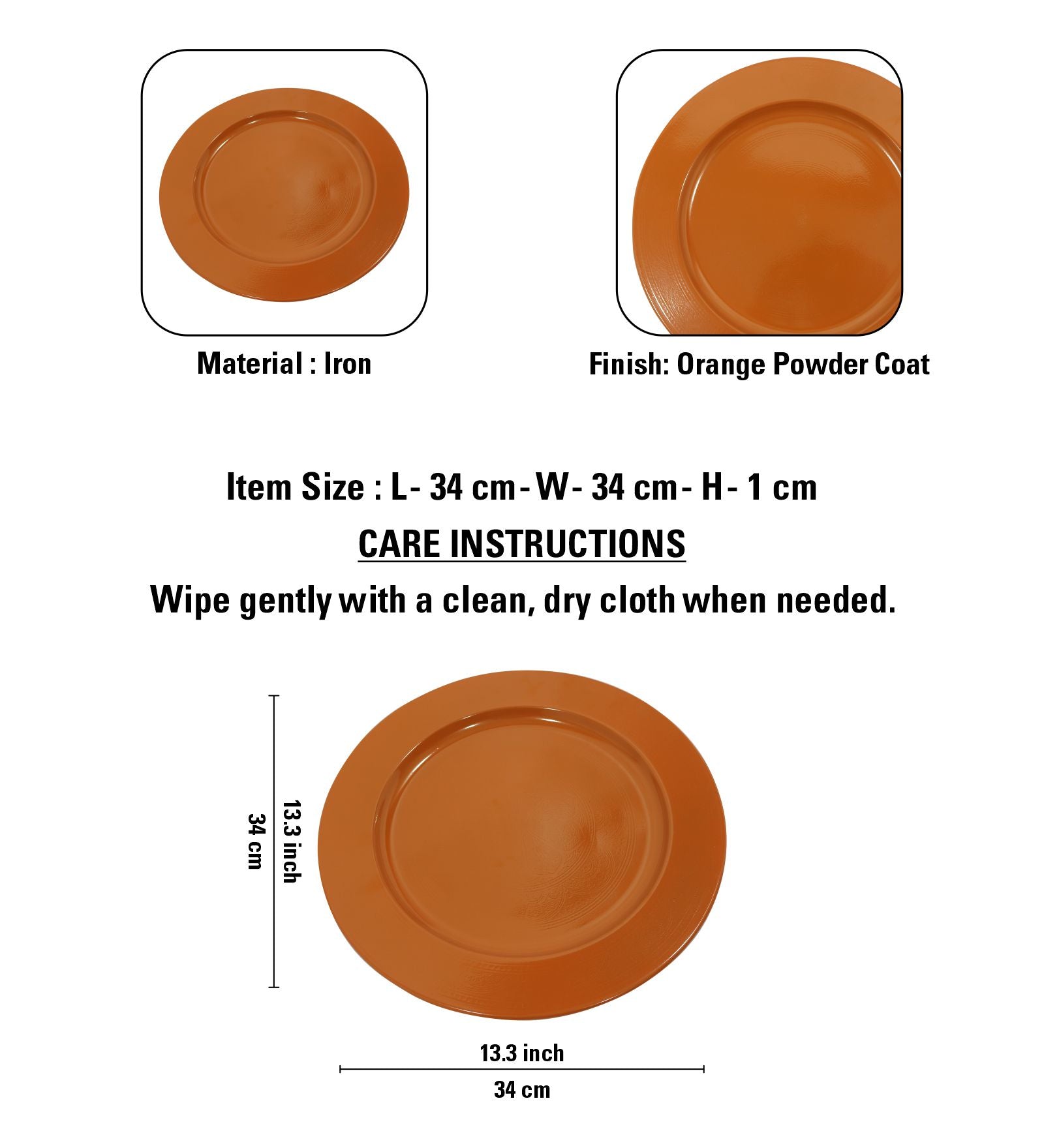 Metalsmith 13 Inch Round Decorative Serving Plate For Formal Occasions, Parties And Wedding Charger Plate (Pack of 4)