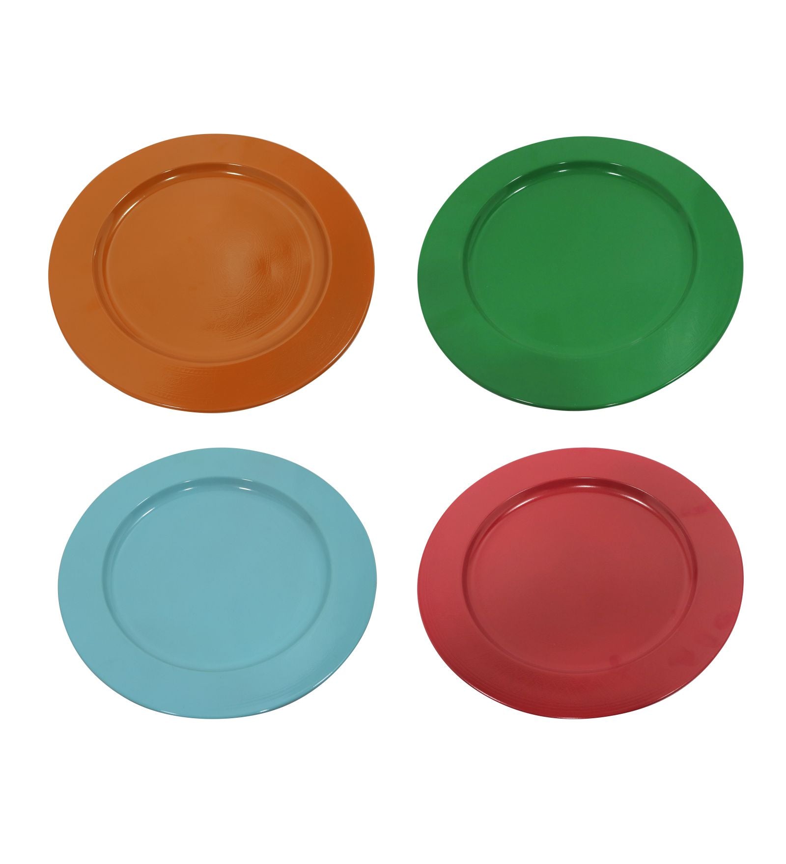 Metalsmith 13 Inch Round Decorative Serving Plate For Formal Occasions, Parties And Wedding Charger Plate (Pack of 4)