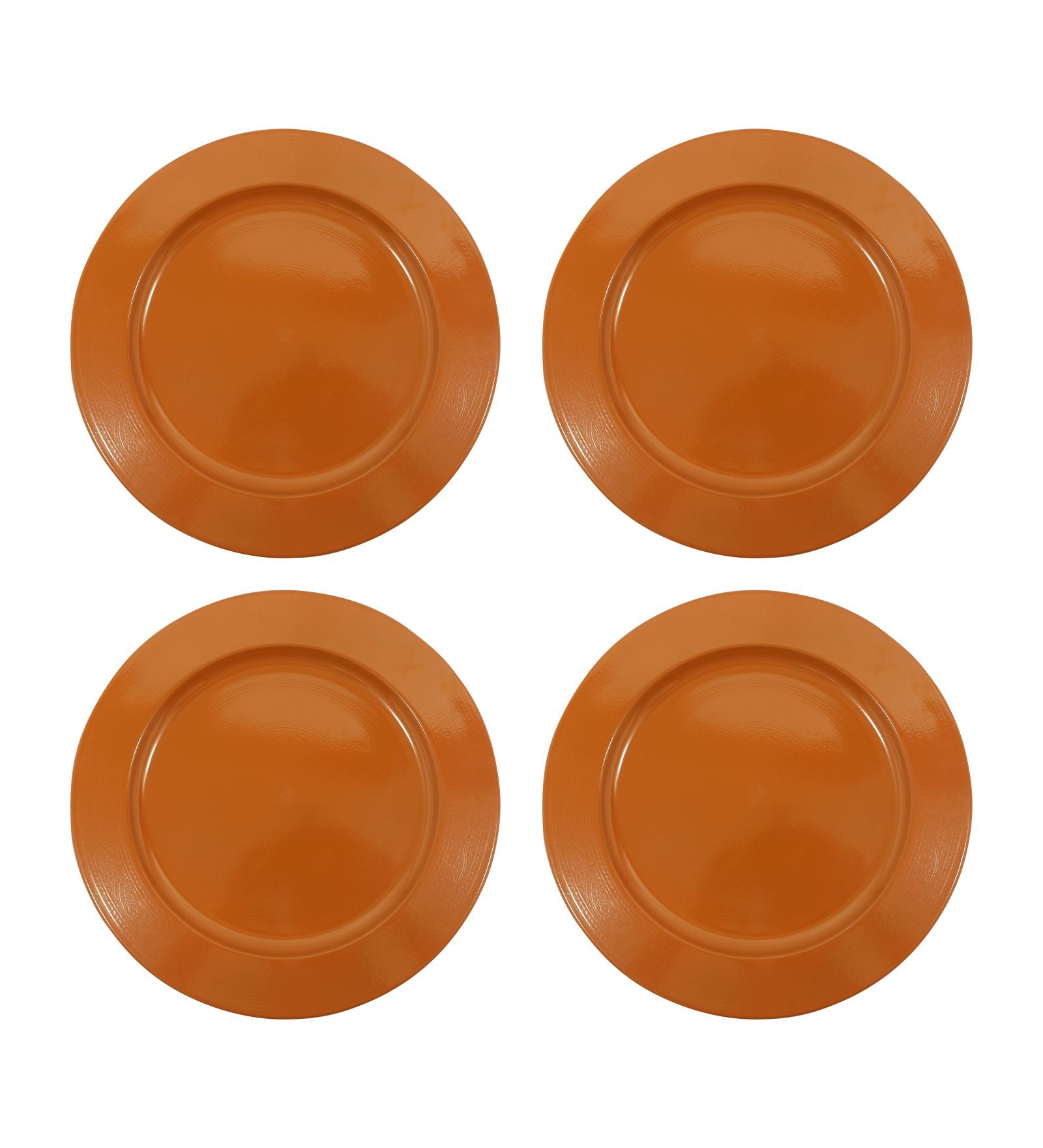 Metalsmith 13 Inch Round Decorative Serving Plate For Formal Occasions, Parties And Wedding Charger Plate (Pack of 4)