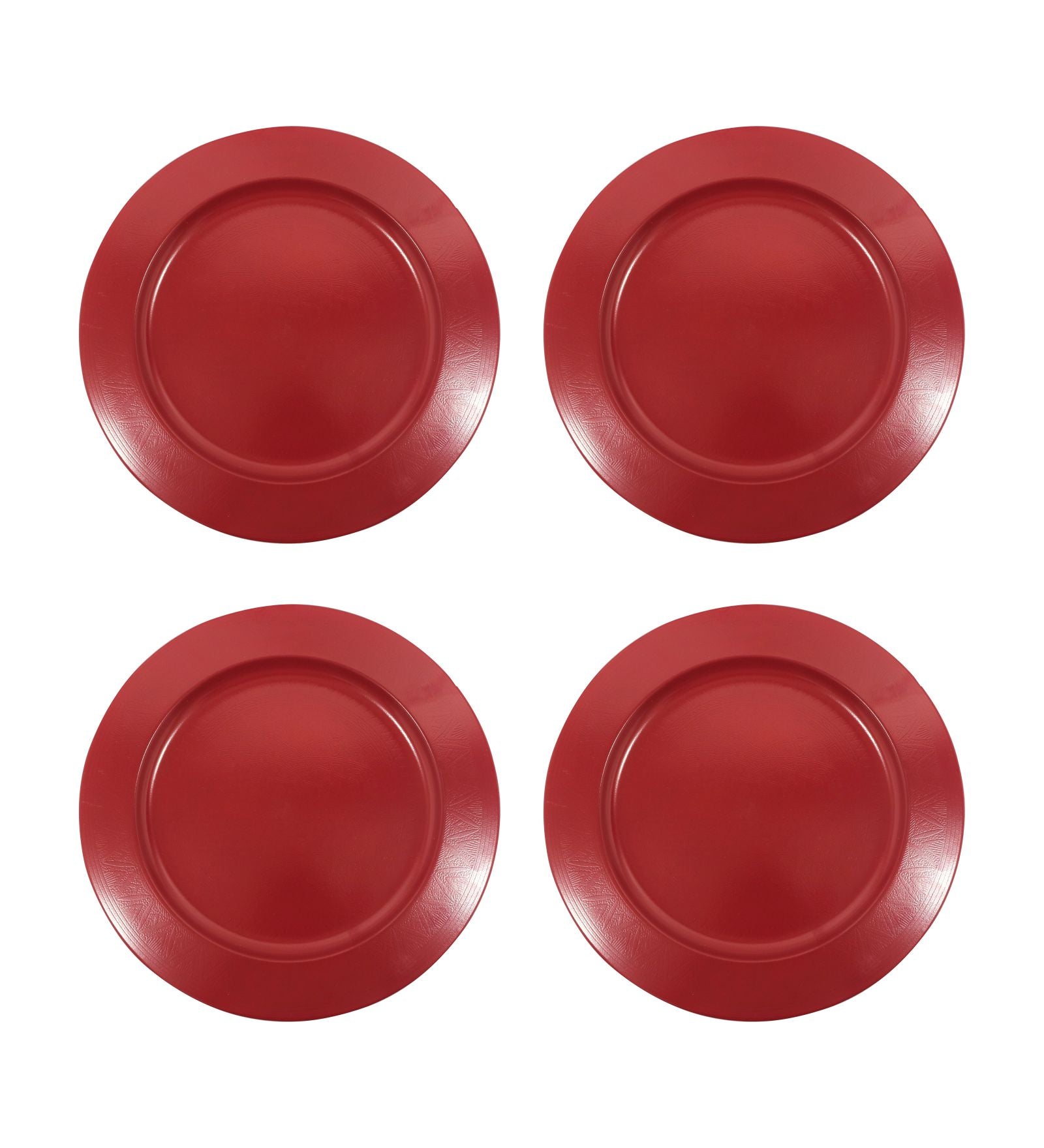 Metalsmith 13 Inch Round Decorative Serving Plate For Formal Occasions, Parties And Wedding Charger Plate (Pack of 4)