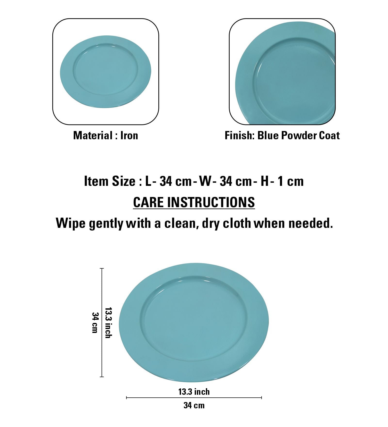 Metalsmith 13 Inch Round Decorative Serving Plate For Formal Occasions, Parties And Wedding Charger Plate (Pack of 4)