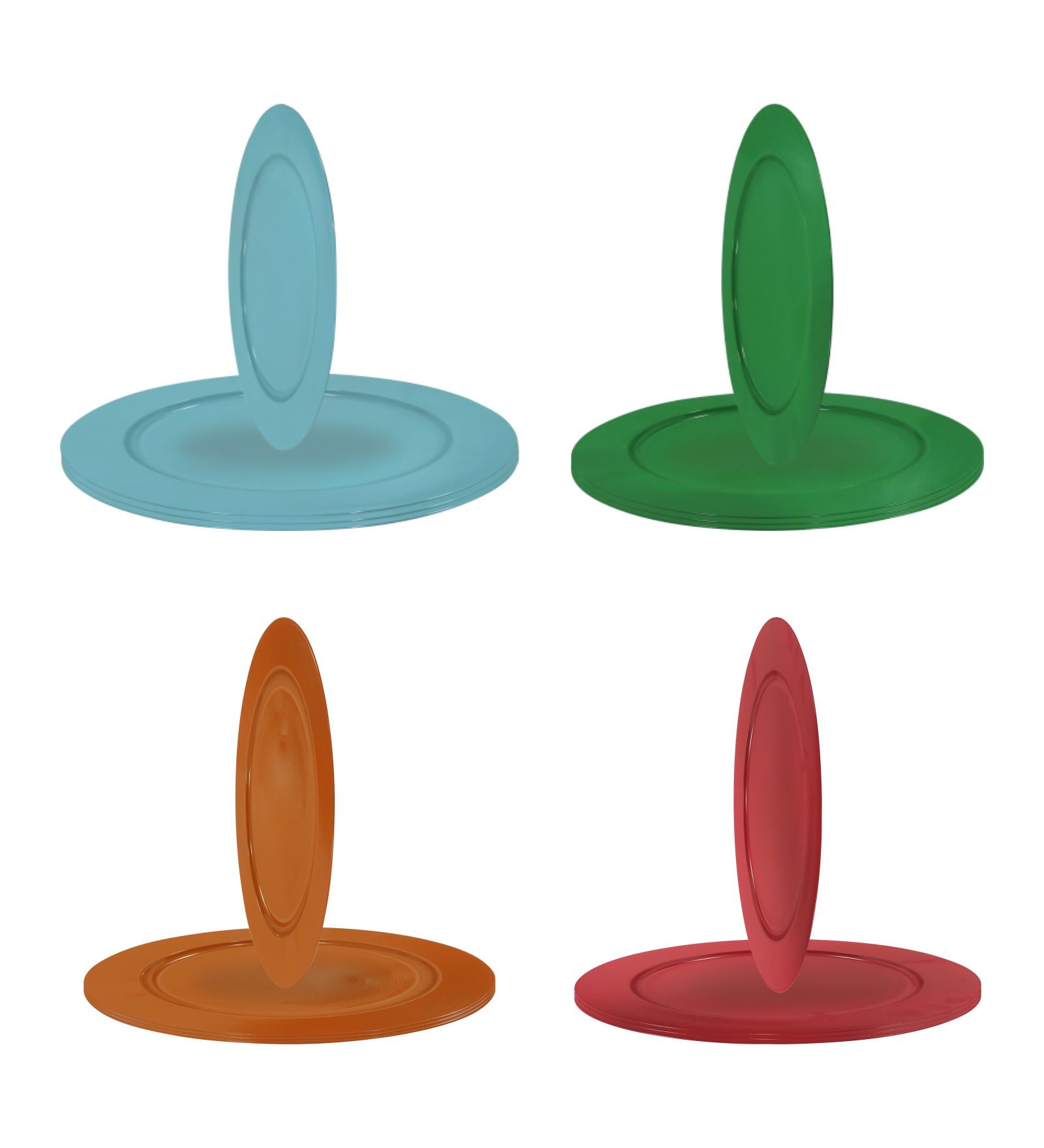 Metalsmith 13 Inch Round Decorative Serving Plate For Formal Occasions, Parties And Wedding Charger Plate (Pack of 4)