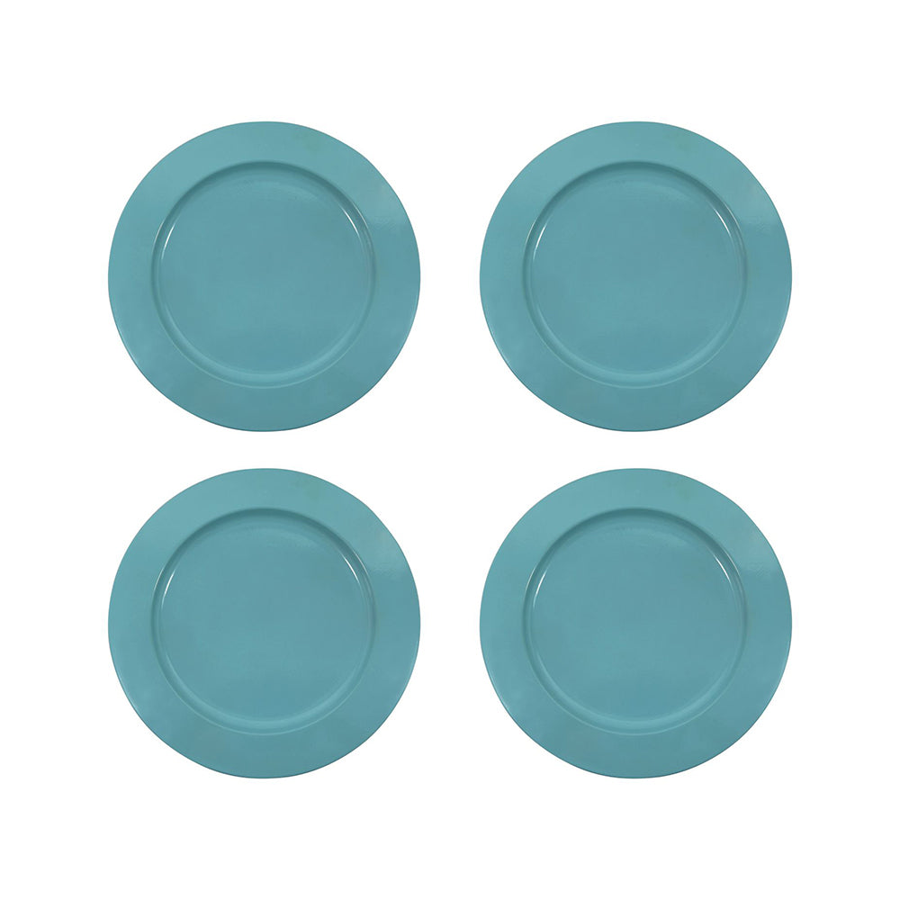 Metal Charger Plate, Set Of 4 - Blue