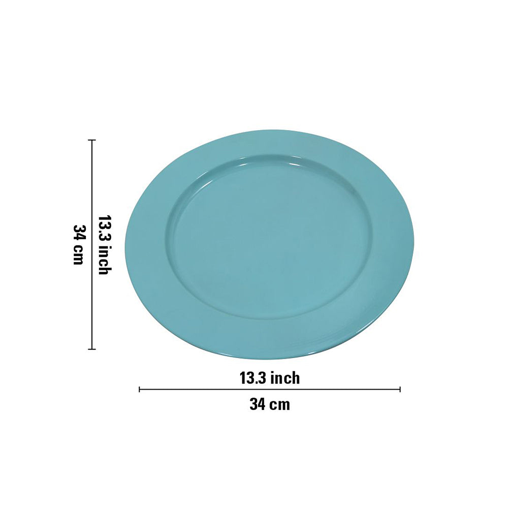 Metal Charger Plate, Set Of 4 - Blue