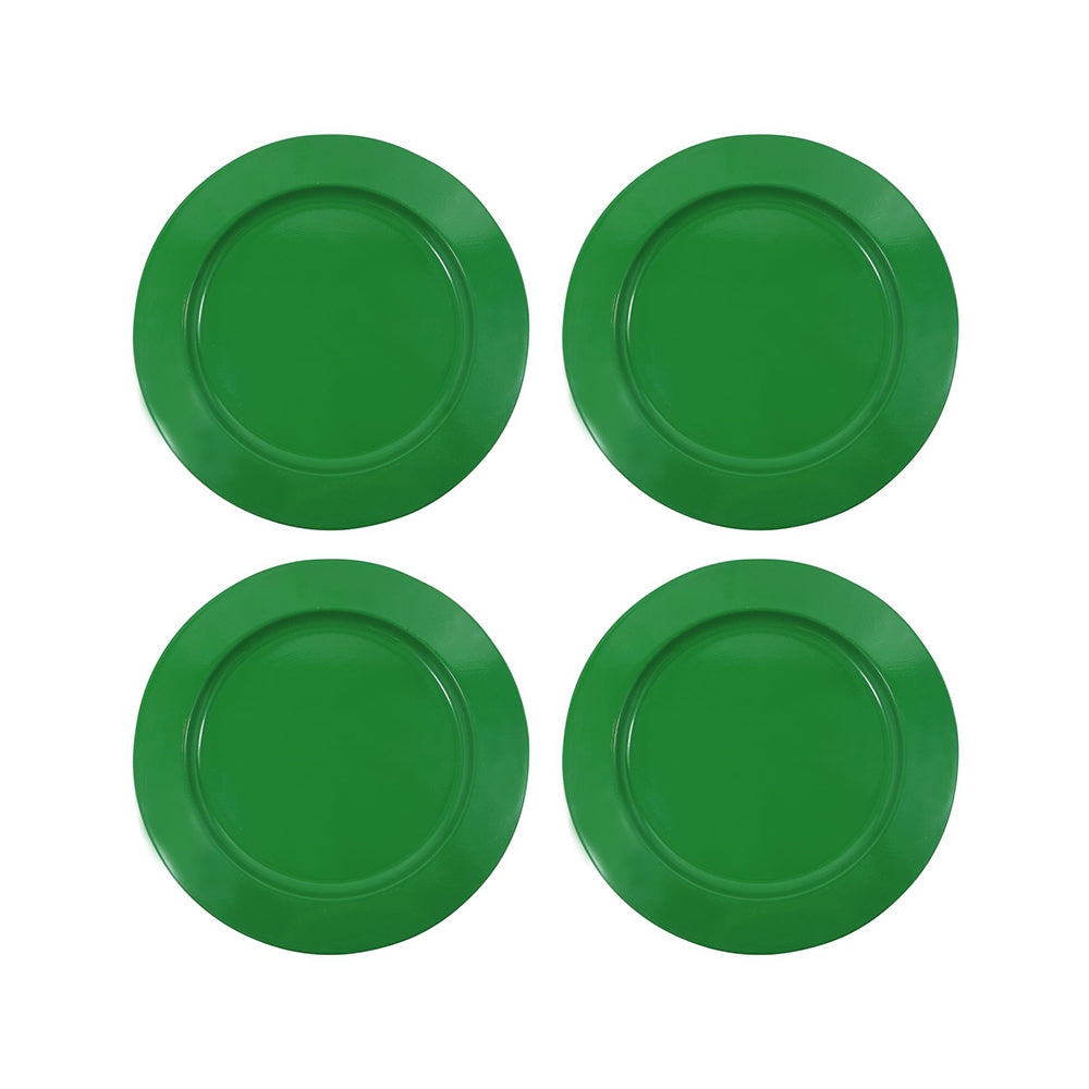 Metal Charger Plate, Set Of 4 - Green