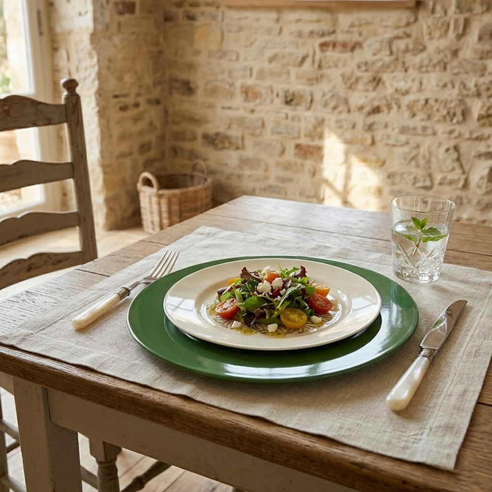 Metal Charger Plate, Set Of 4 - Green