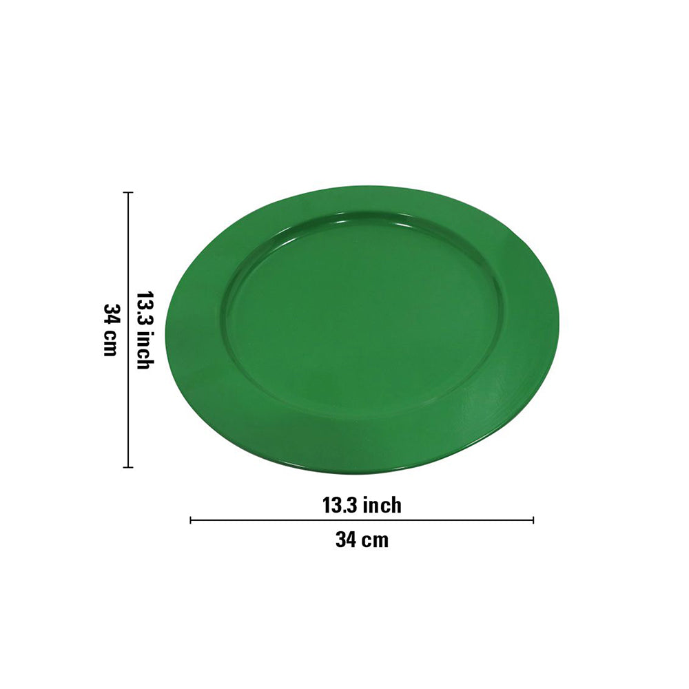 Metal Charger Plate, Set Of 4 - Green