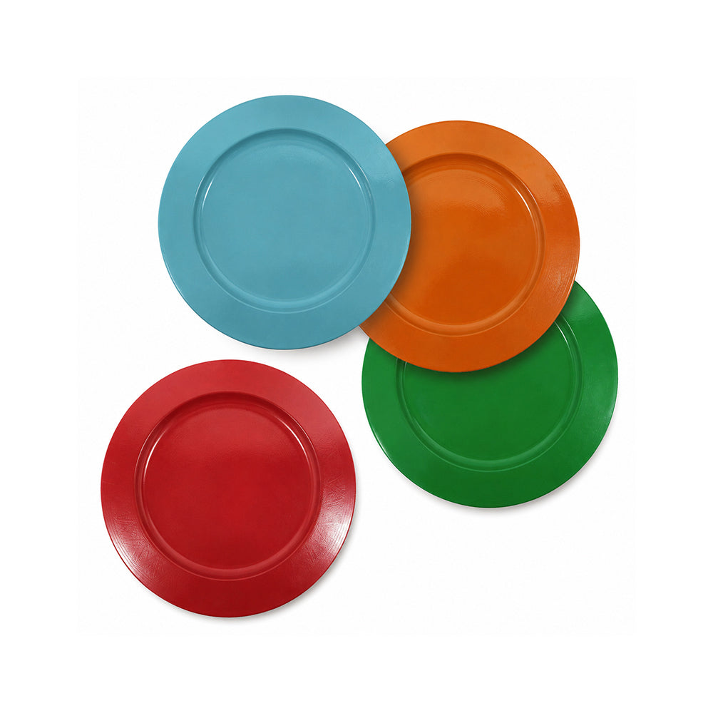 Metal Charger Plate, Set Of 4 - Multicolor