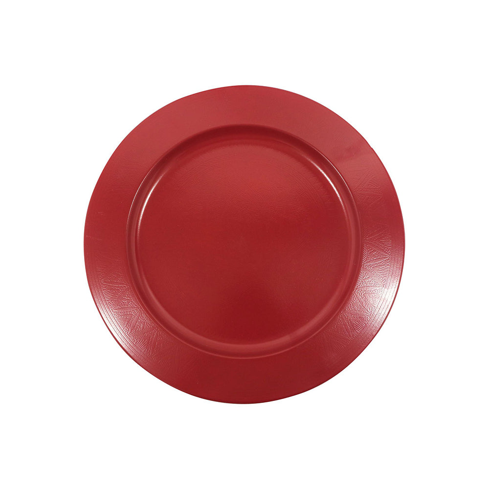 Metal Charger Plate, Set Of 4 - Red