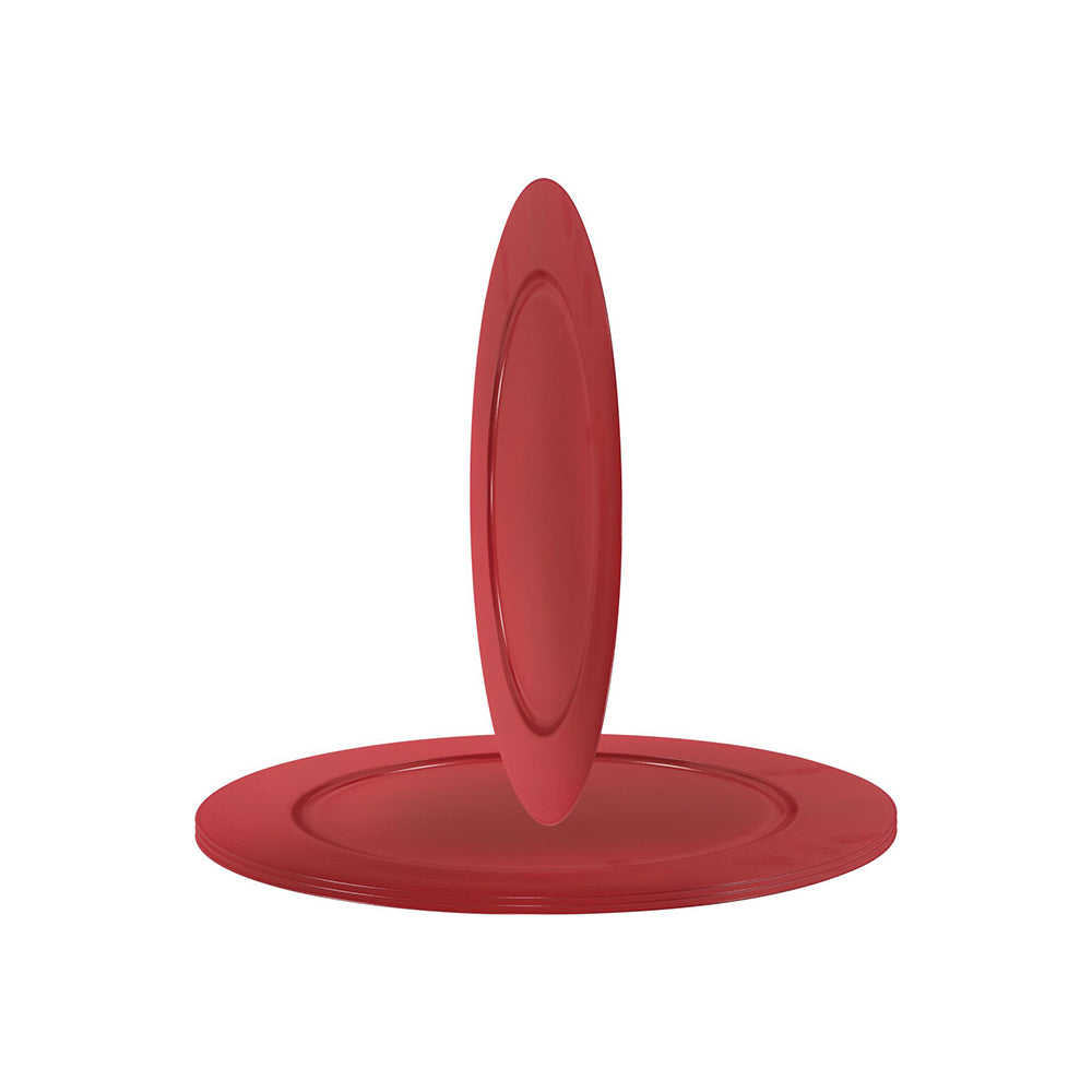 Metal Charger Plate, Set Of 4 - Red