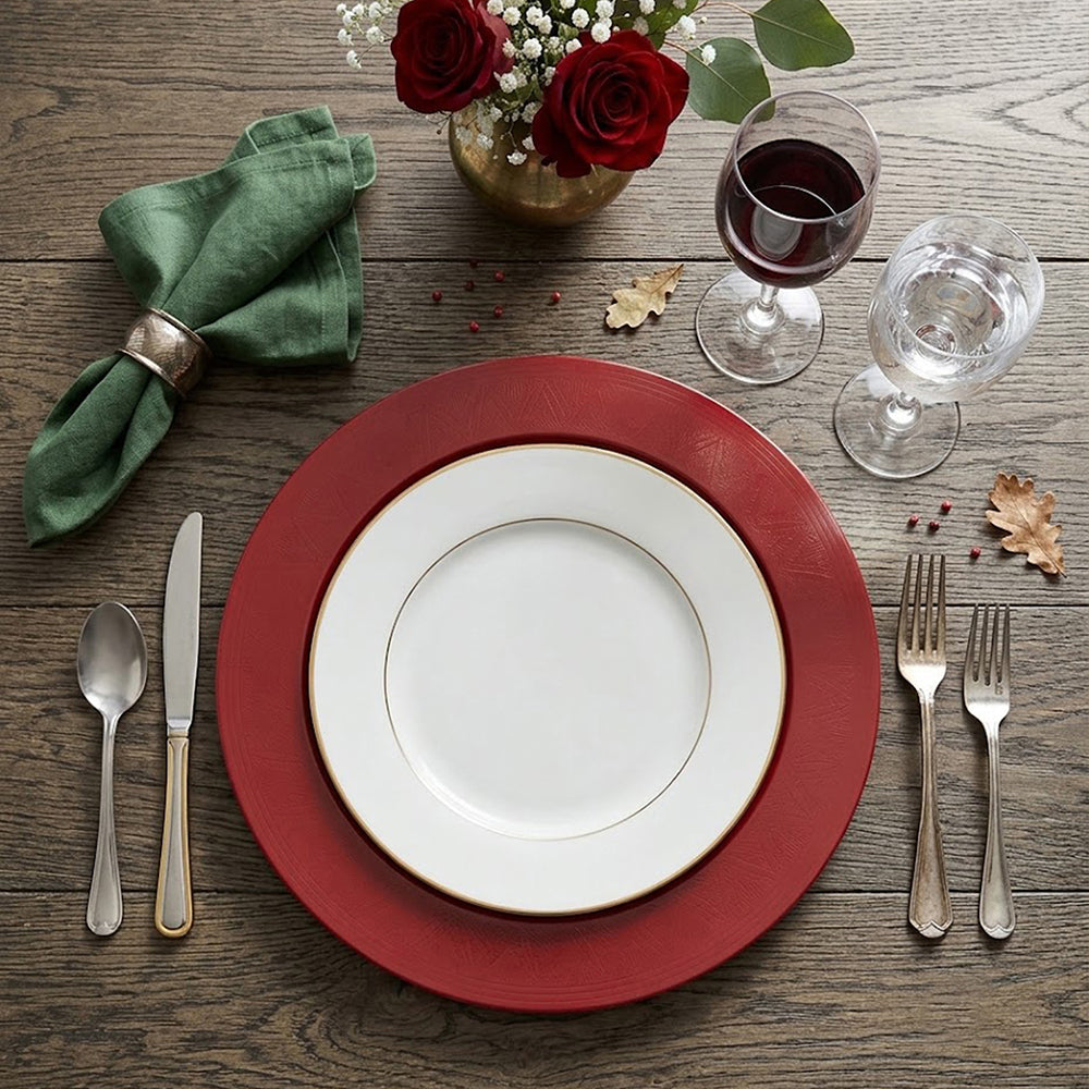 Metal Charger Plate, Set Of 4 - Red