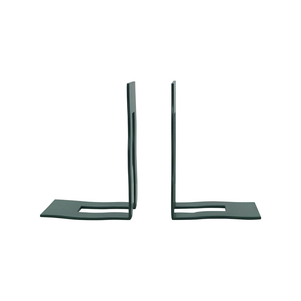 Wave Metal Bookend - Green