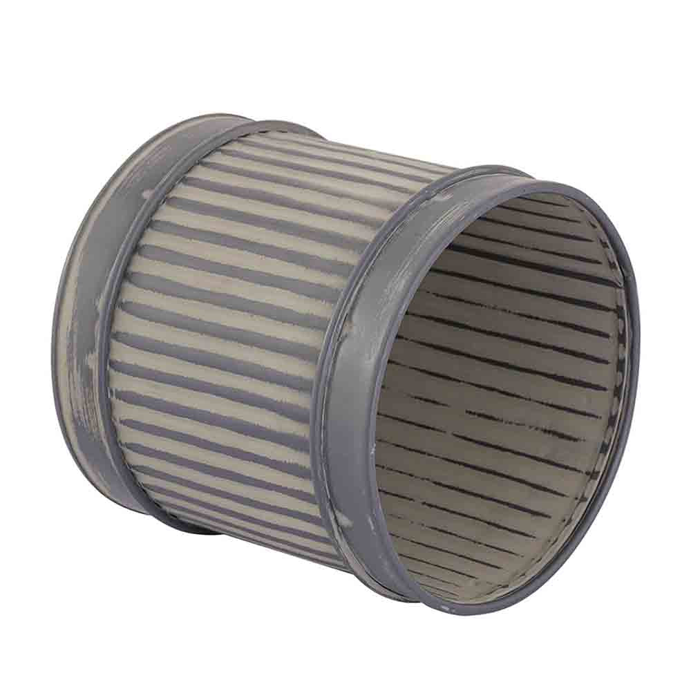 Root Metal Planter, Large - Grey