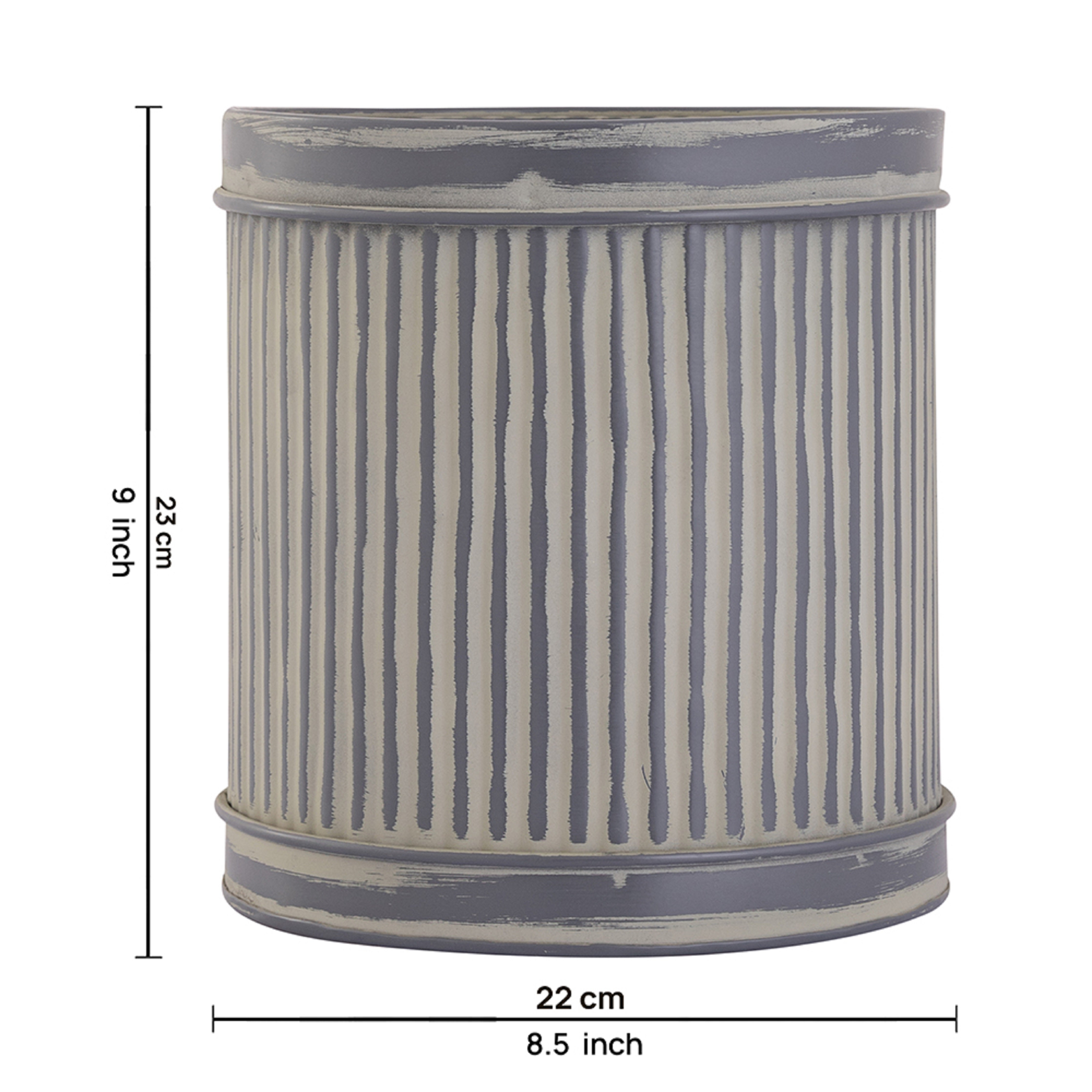 Grey Metal Table Planter For Indoor Plants And Flowers For Home And Office