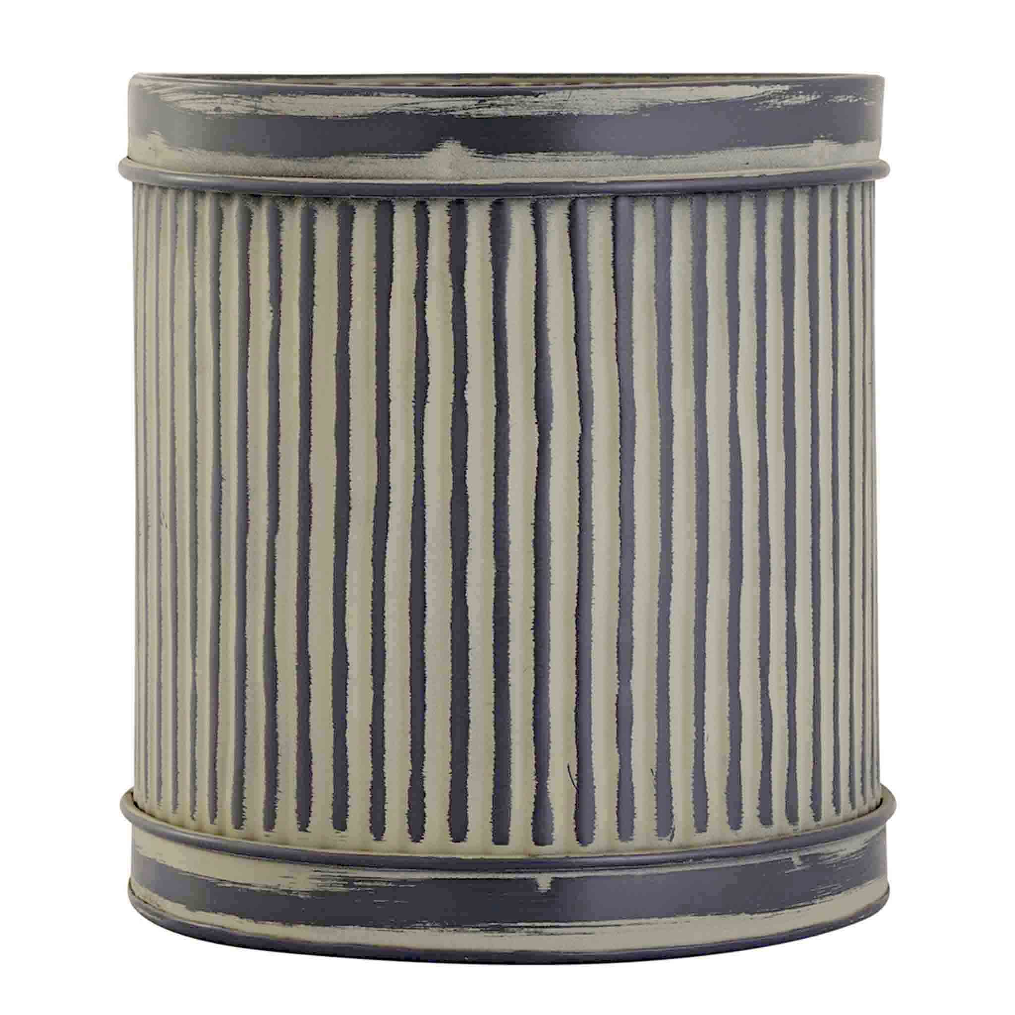 Root Metal Planter, Large - Grey
