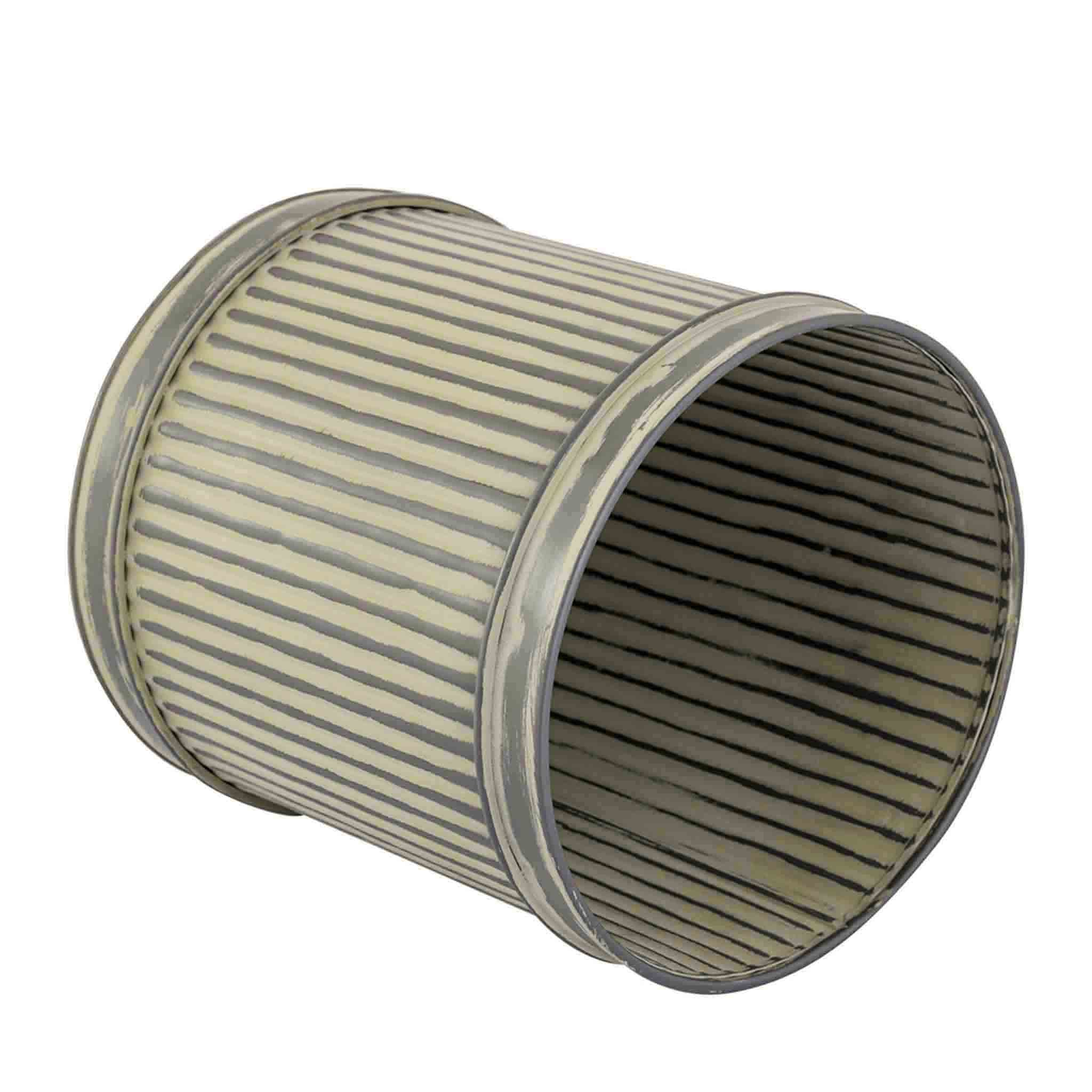 Root Metal Planter, Large - Grey
