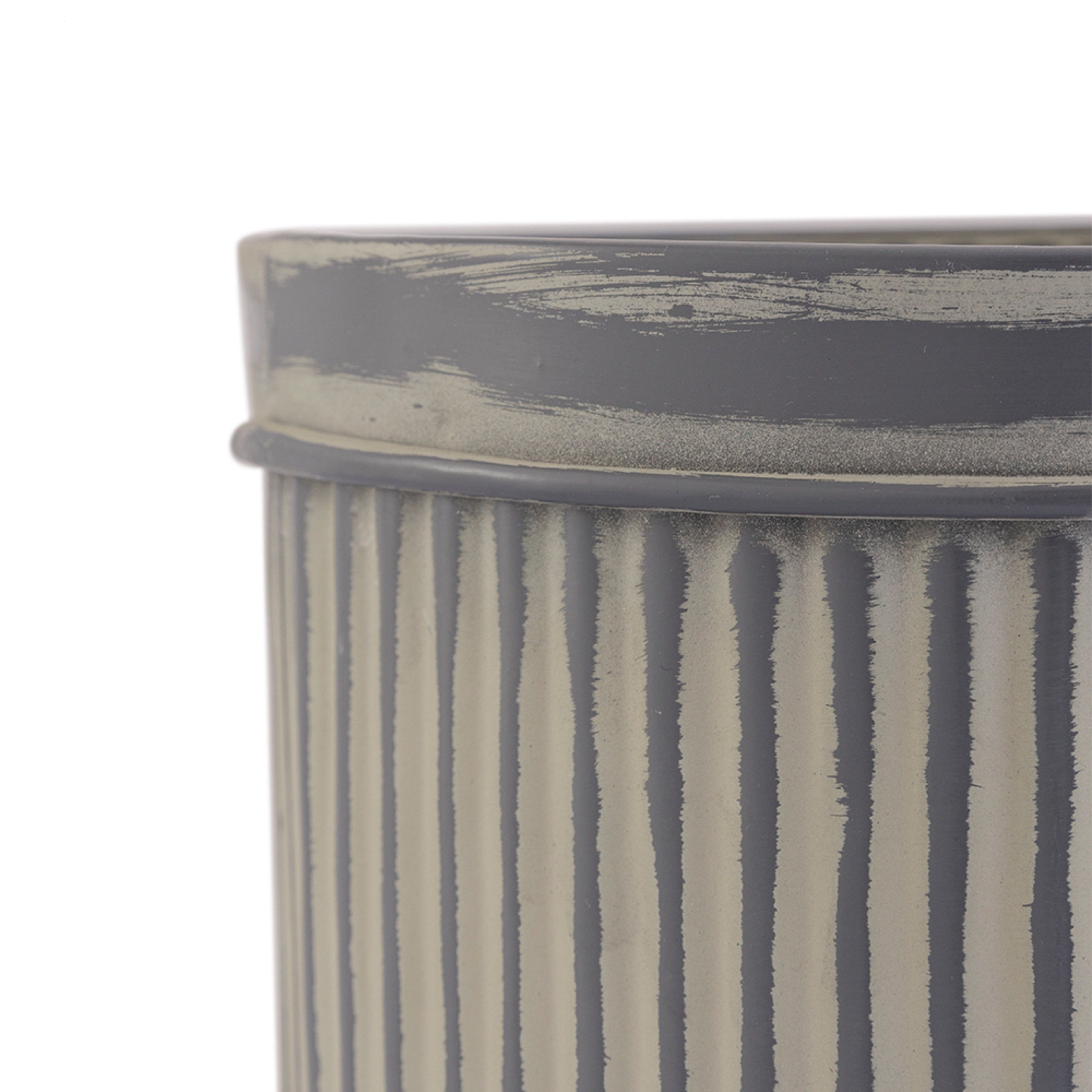 Grey Metal Table Planter For Indoor Plants And Flowers For Home And Office