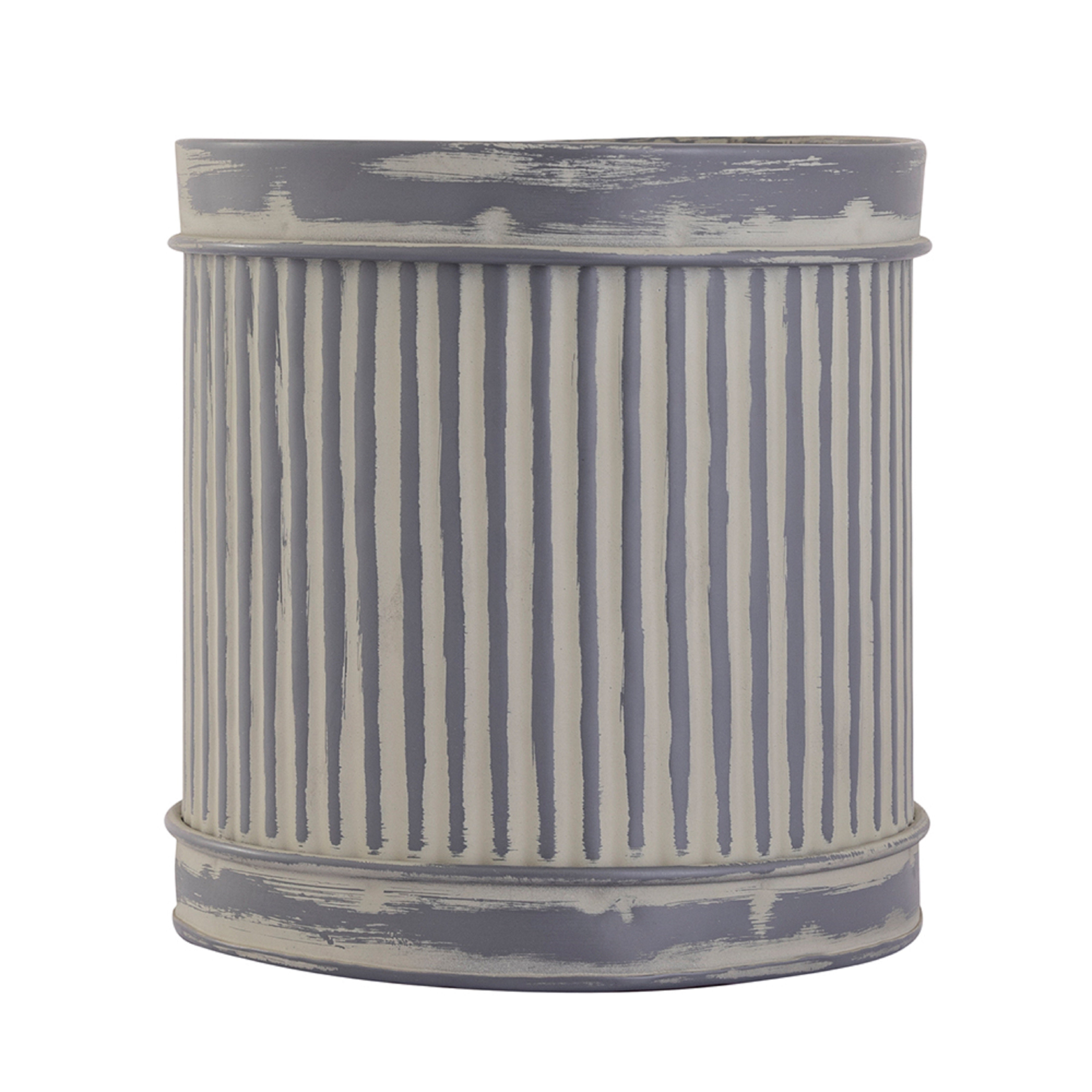 Grey Metal Table Planter For Indoor Plants And Flowers For Home And Office