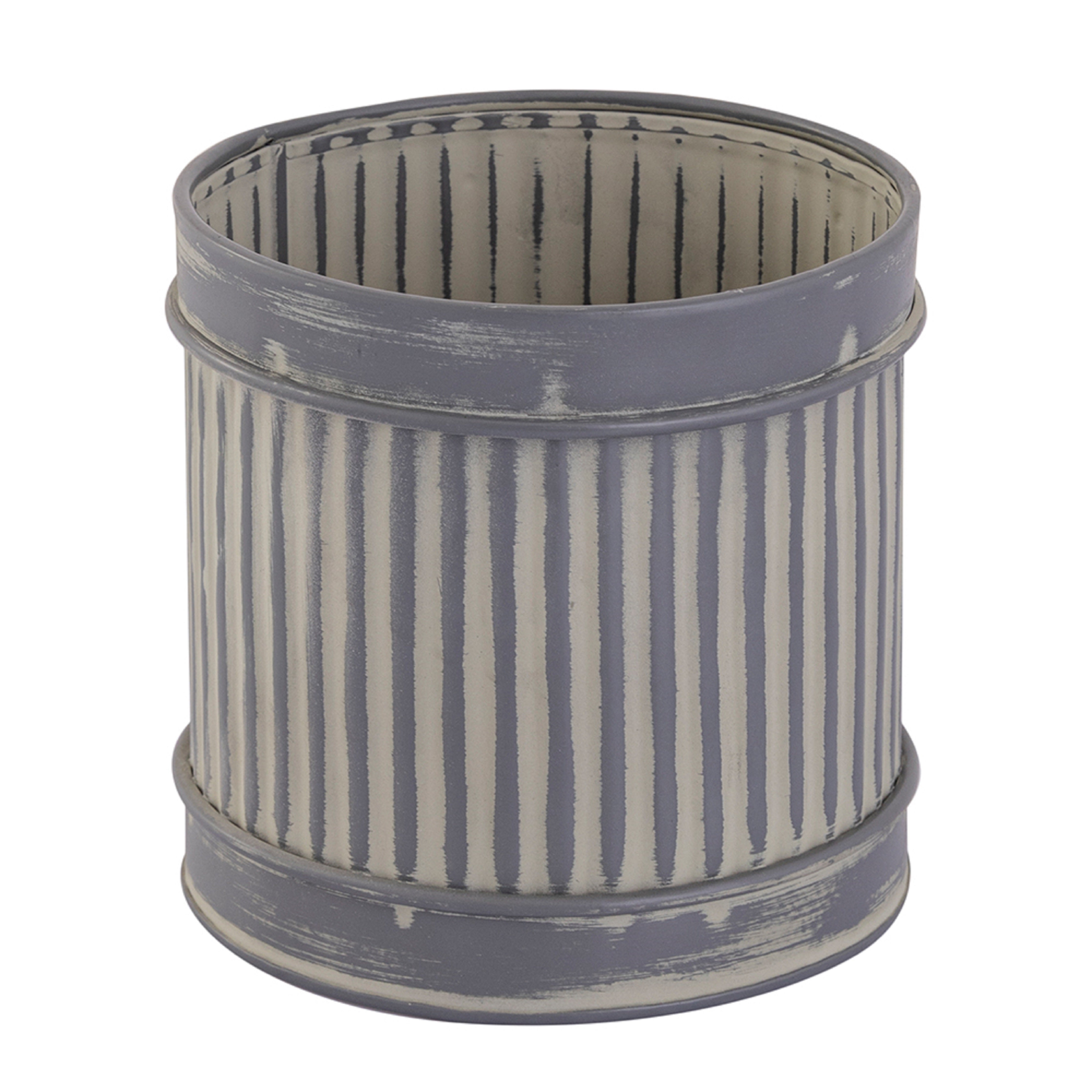 Grey Metal Table Planter For Indoor Plants And Flowers For Home And Office