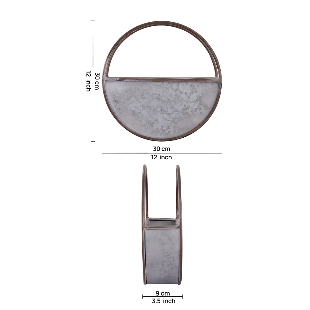 Wall Hanging Metal Planter For Home Decor, Living Room And Office
