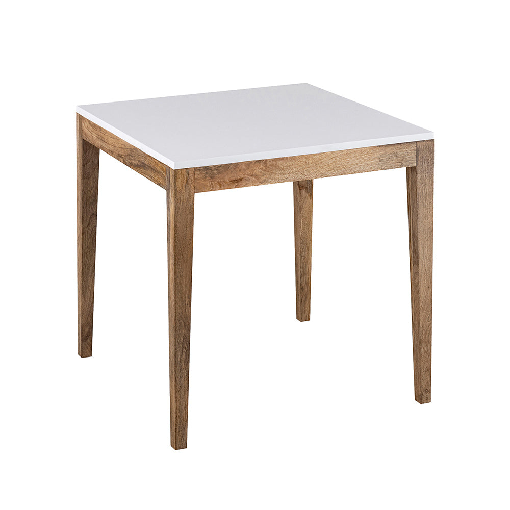 Sockel Wooden Side Table, Large - White