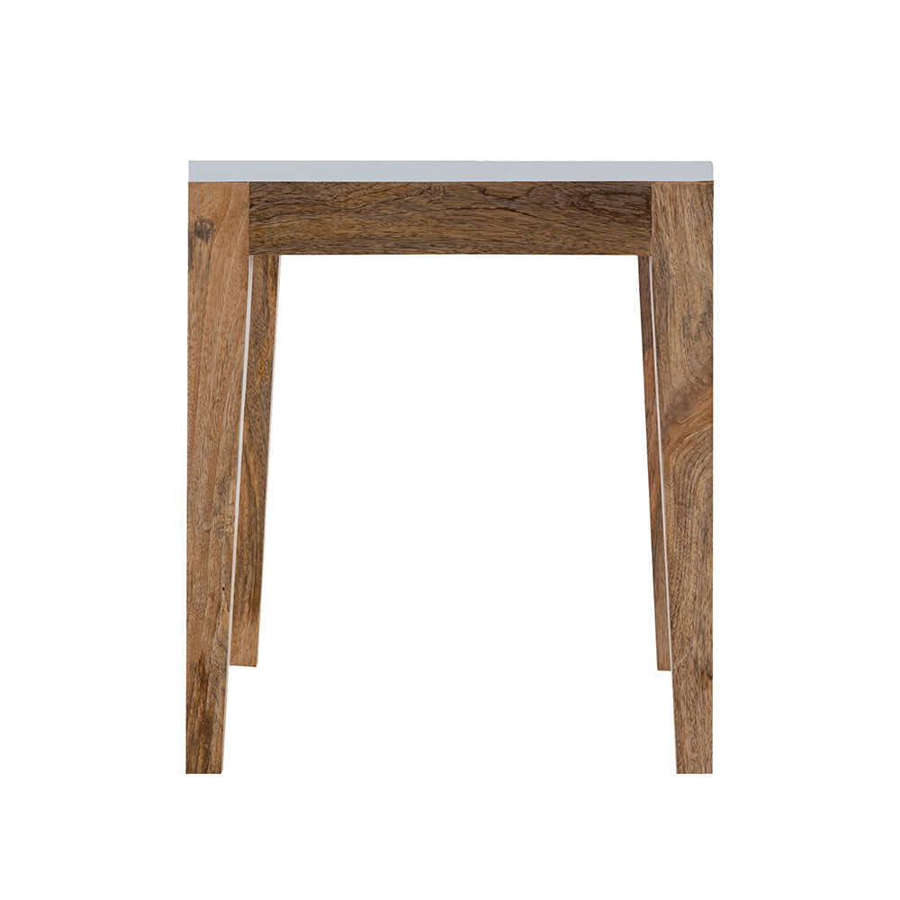 Sockel Wooden Side Table, Small - White