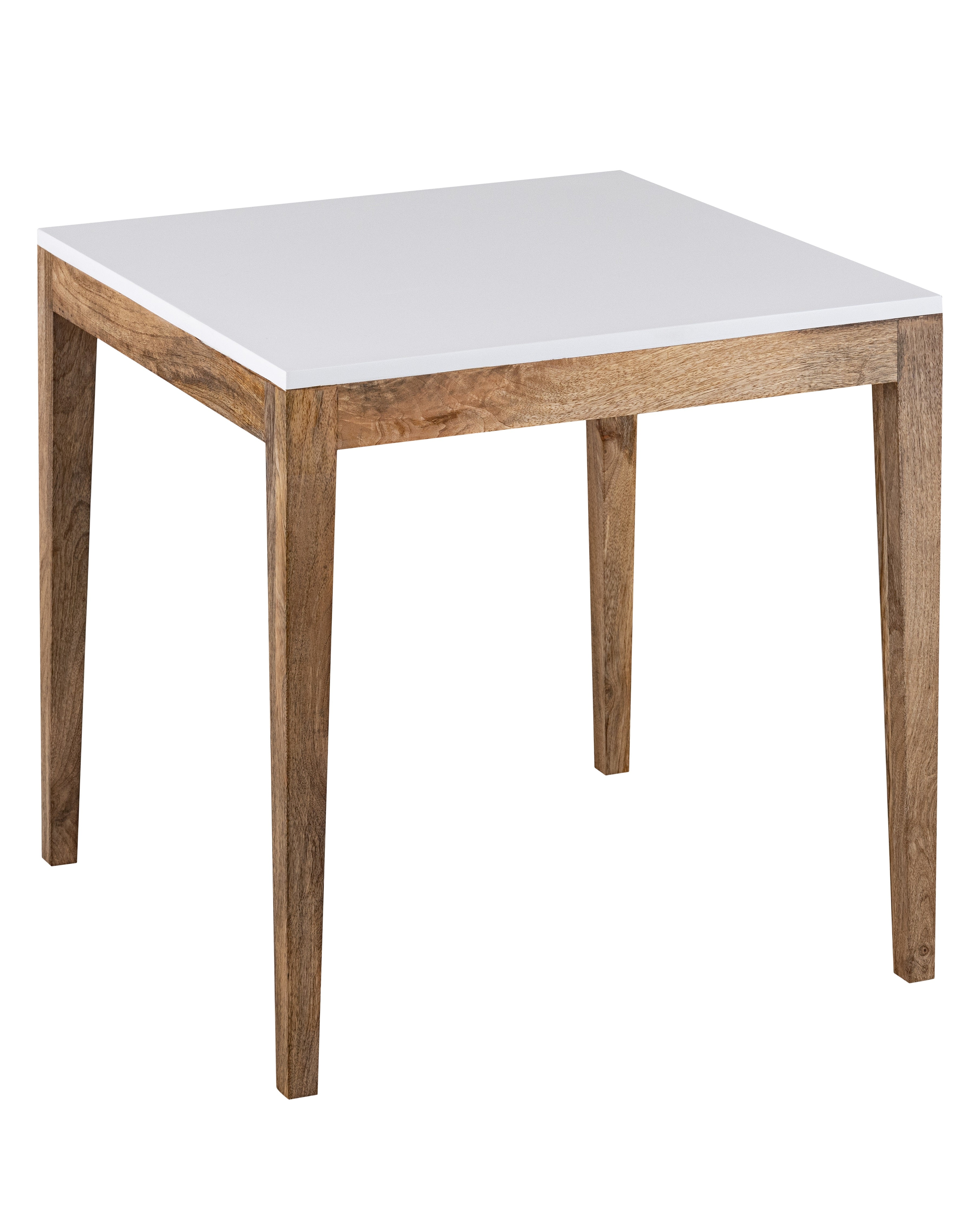 White Wooden Side Table For Home, Kitchen, Living Room, Balcony And Office