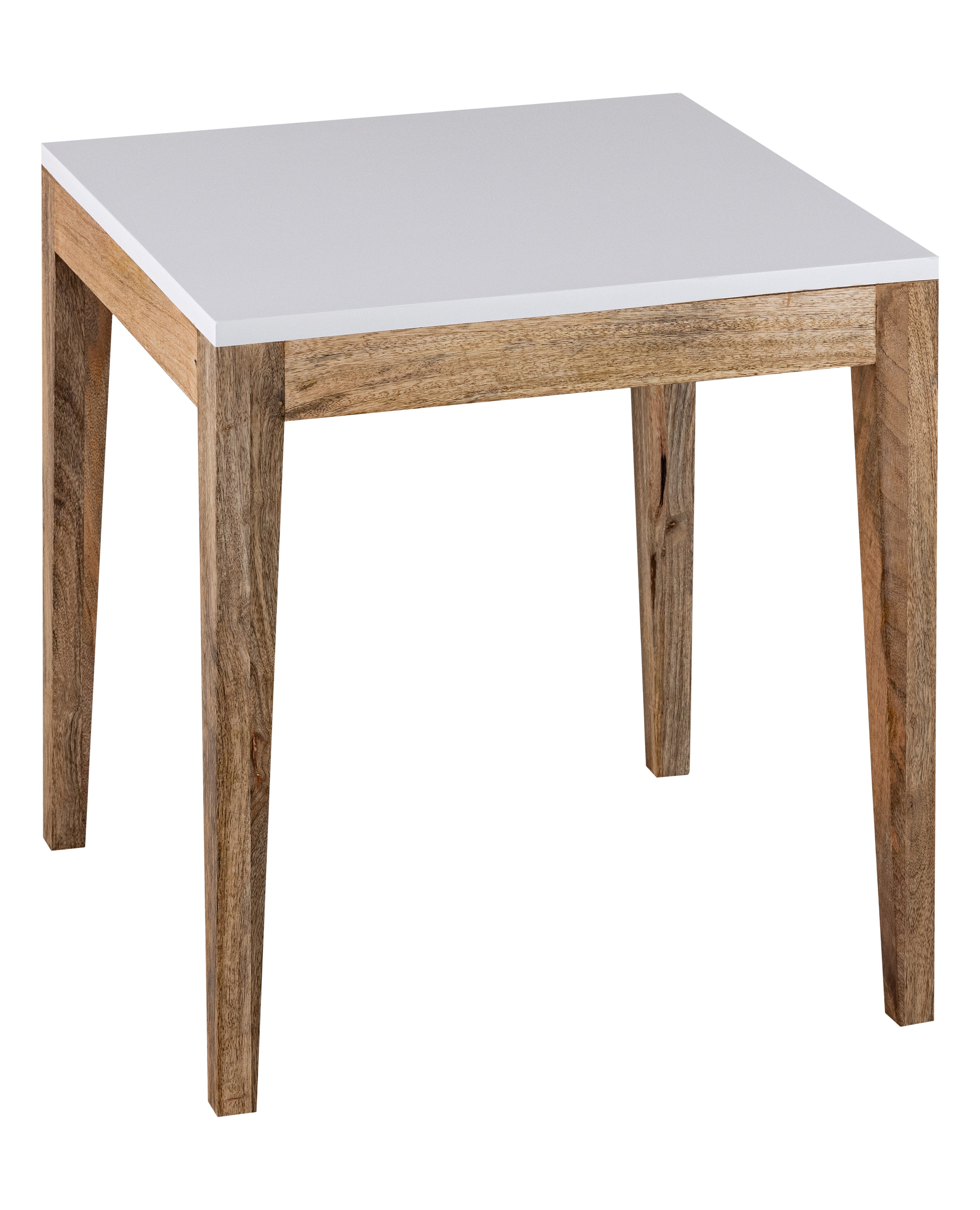 White Wooden Side Table For Home, Kitchen, Living Room, Balcony And Office