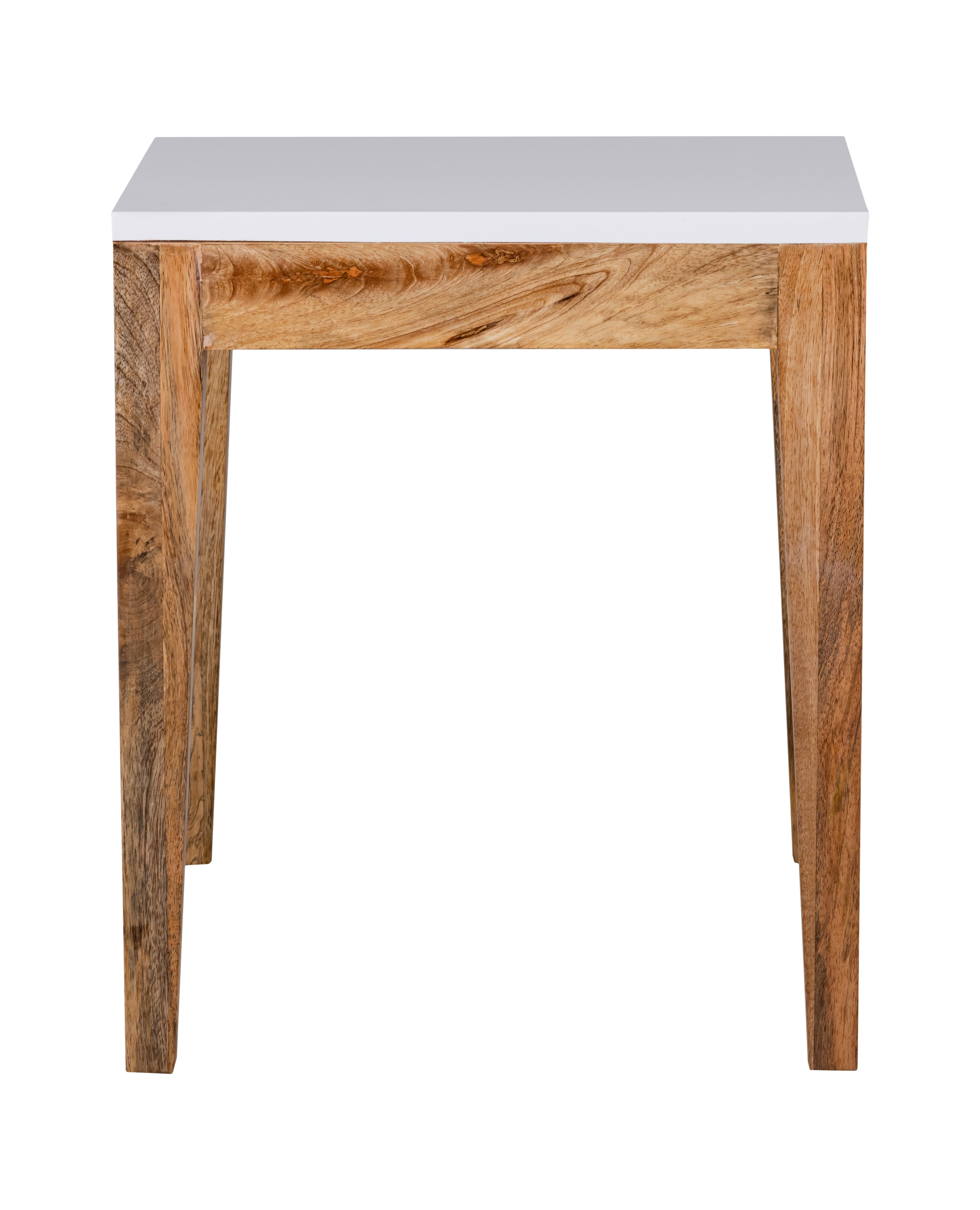 White Wooden Side Table For Home, Kitchen, Living Room, Balcony And Office