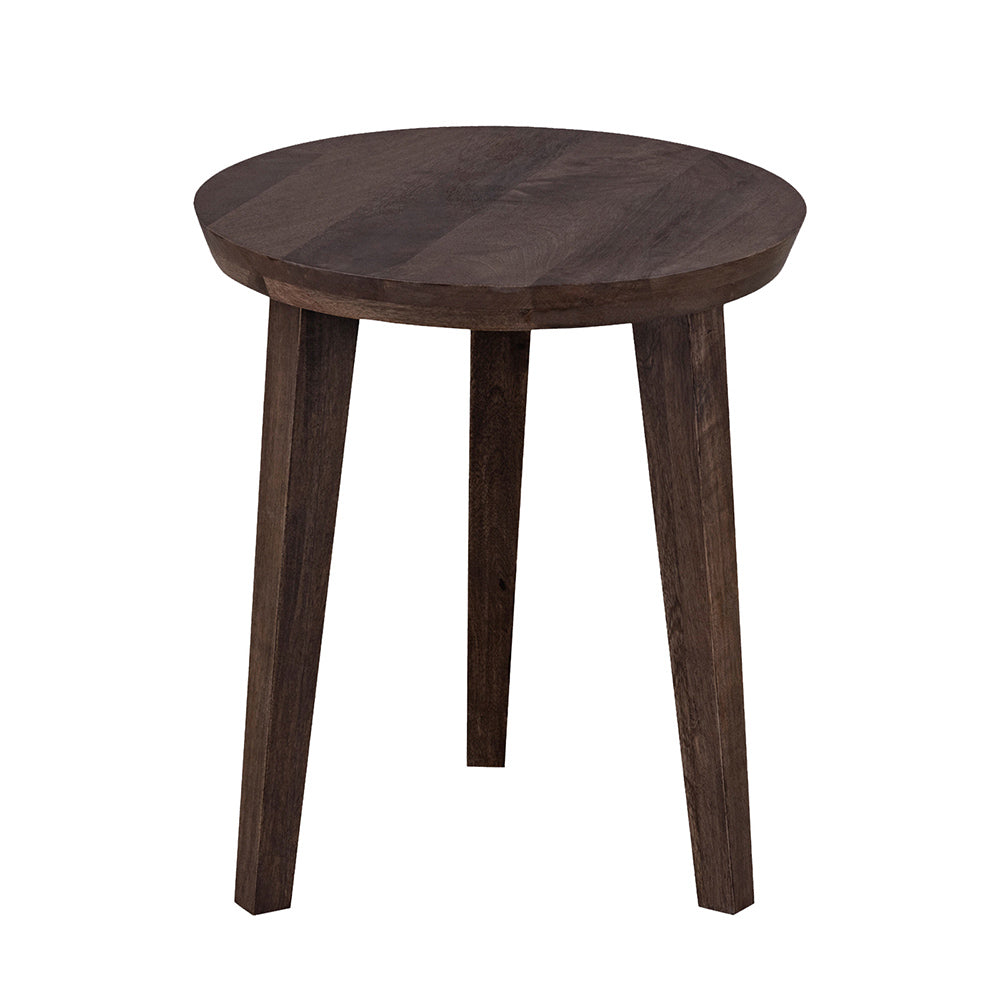 Orb Wooden Side Table, Small - Brown