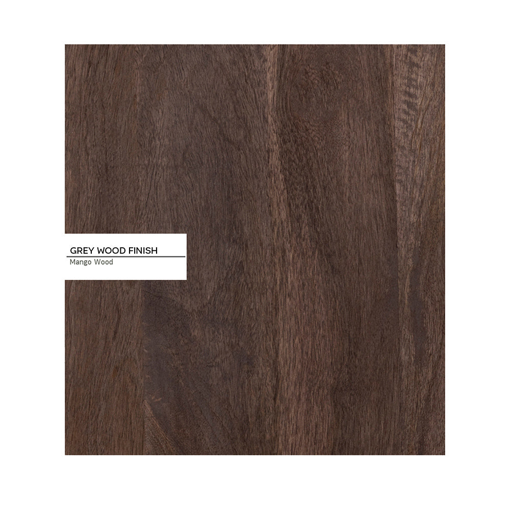 Orb Wooden Side Table, Medium - Brown