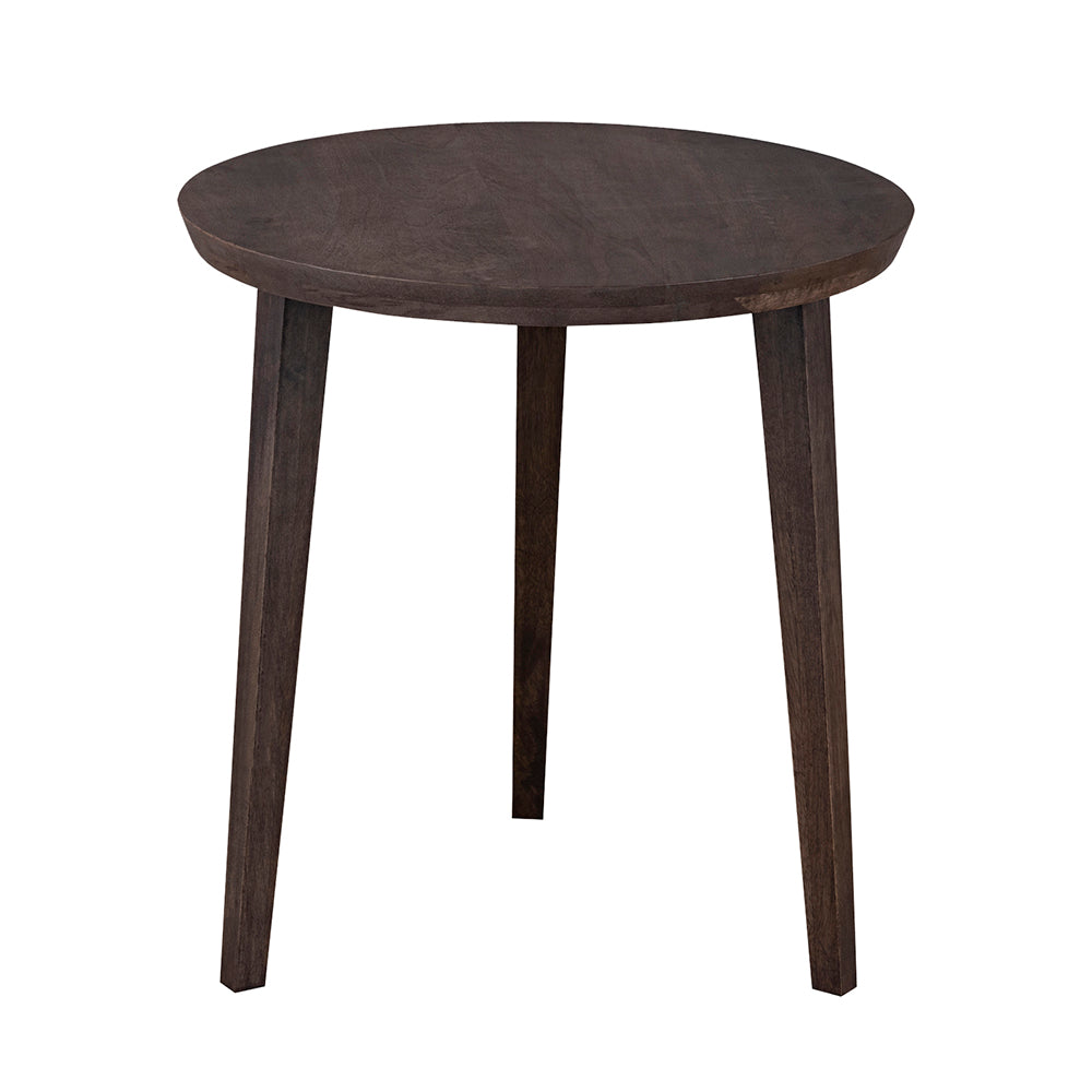 Orb Wooden Side Table, Large - Brown